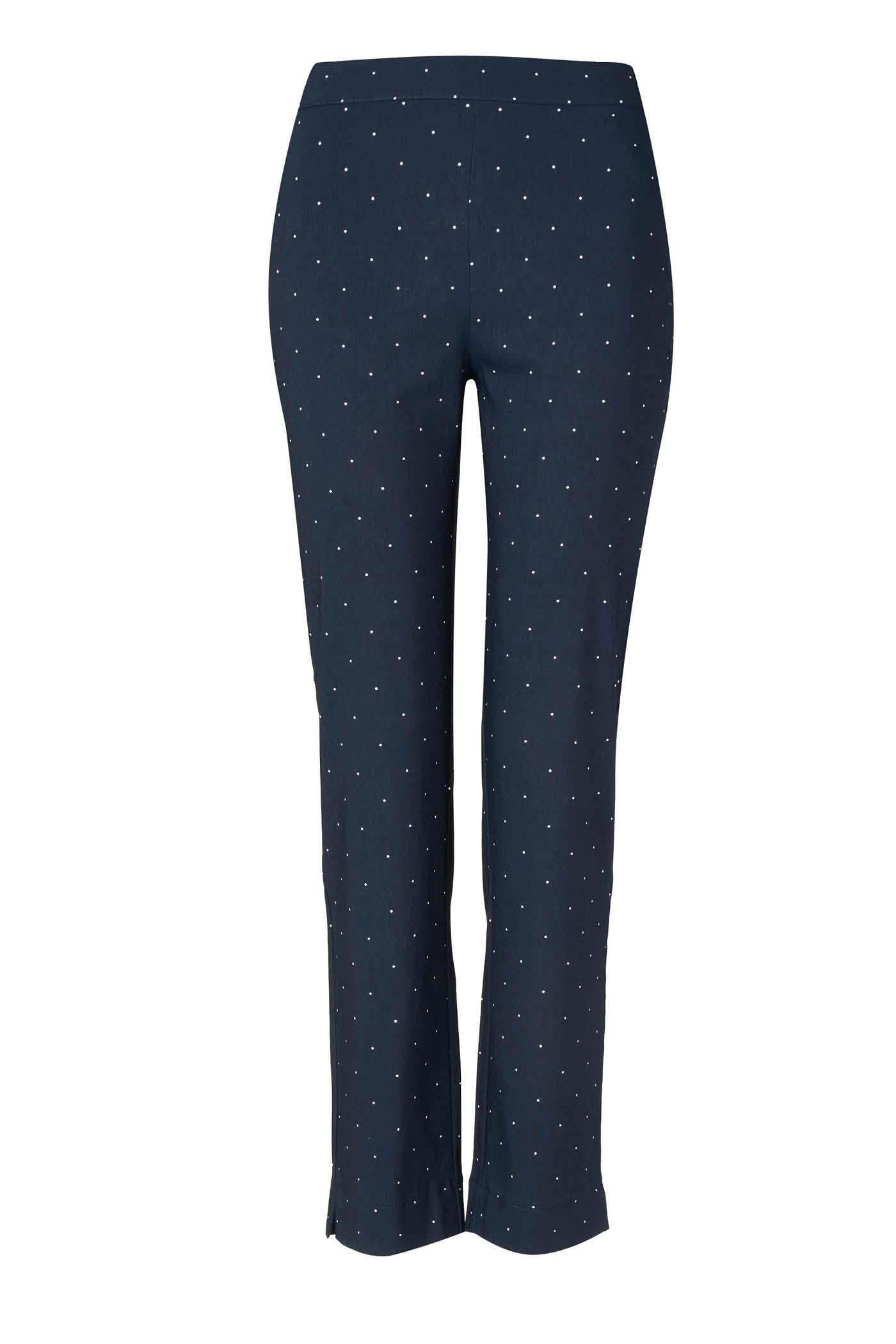 Goldenpoint Straight Leggings Micro Pois Vita Elasticata