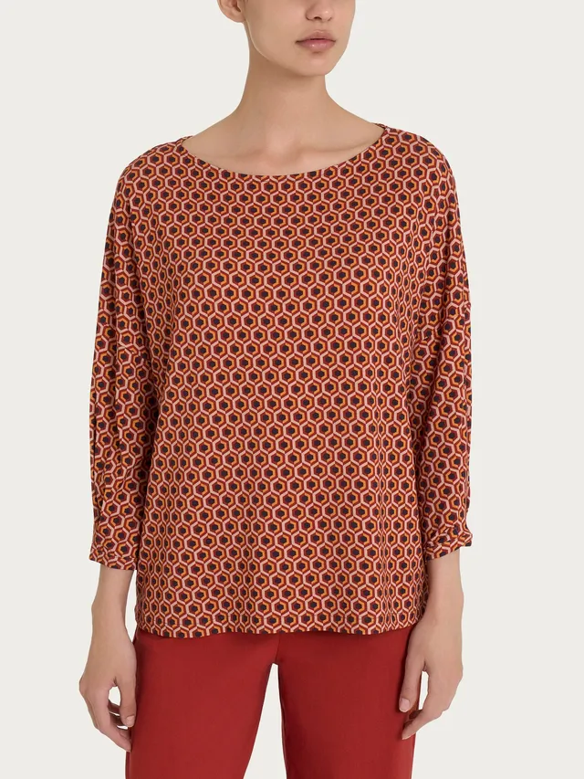 Ragno Scollo a barchetta maglietta manica 3/4 Fant. Red Ochre