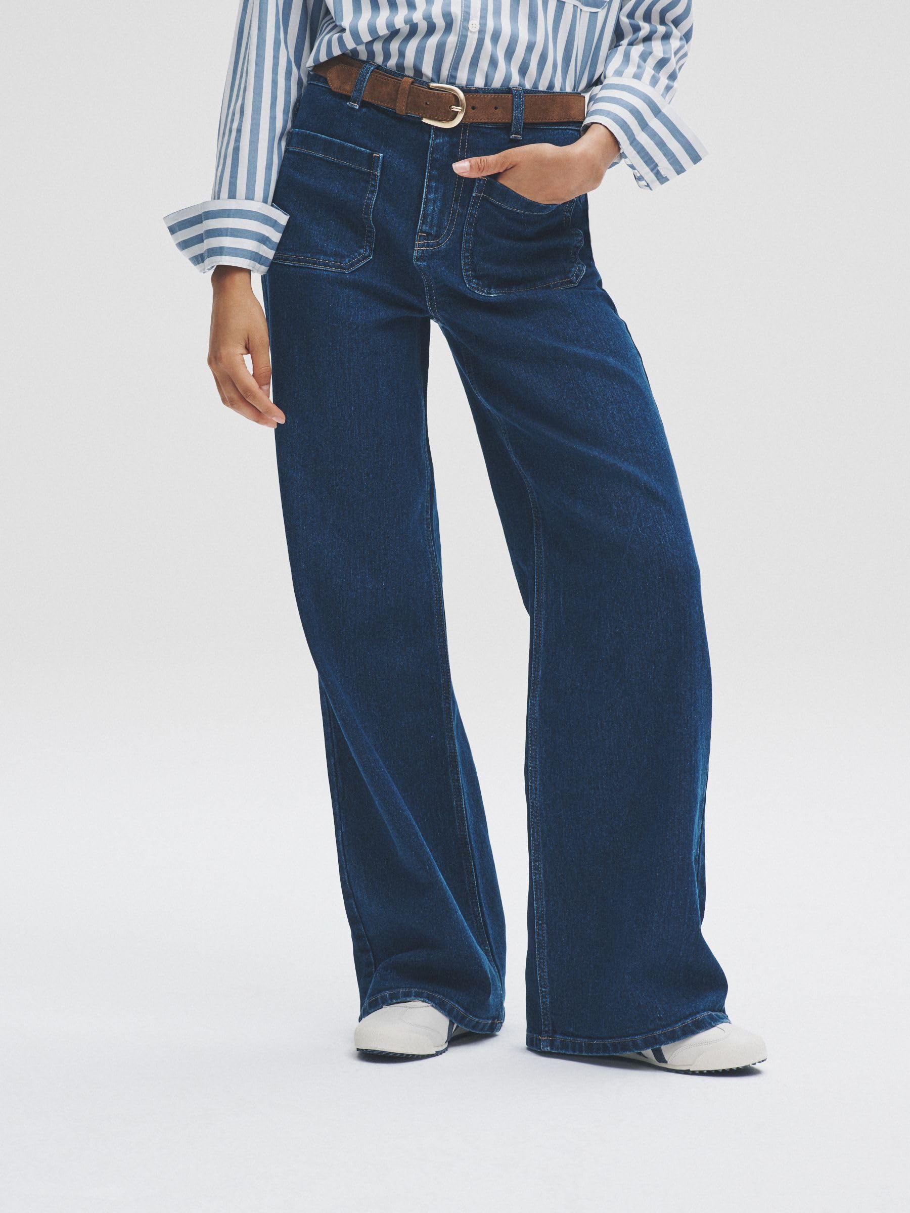 Geo Next The Set Jeans Gamba Ampia Tasche Jeans 2 Pezzi Comodi