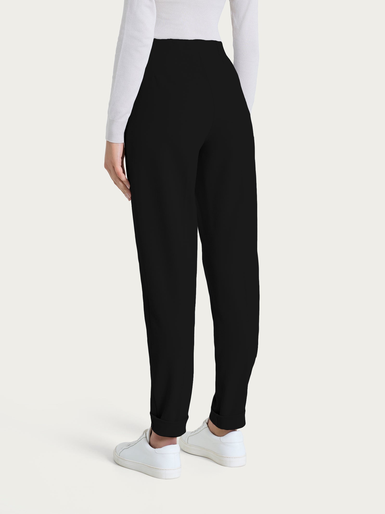 Ragno Cashmere Compact pantalone sigaretta Nero skinny