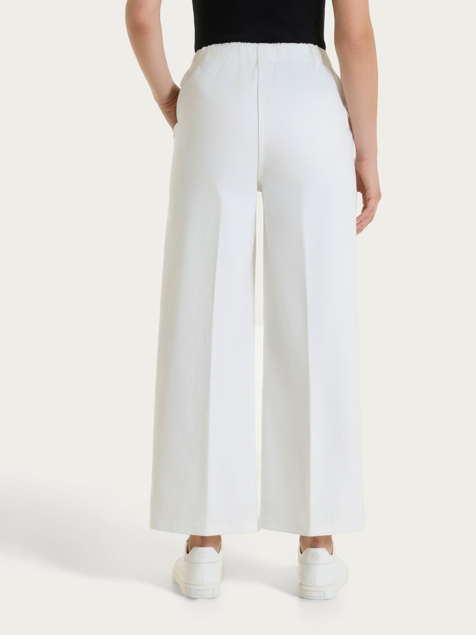 Ragno Super Denim jeans caviglia bianco wide leg
