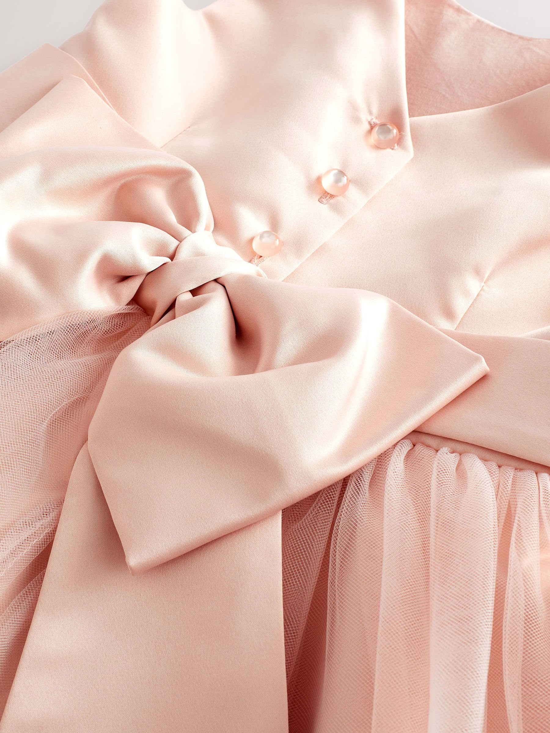 Next Abito Damigella Bambina Midi Tulle con Fiocco