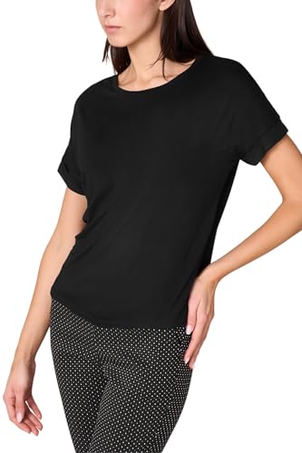 Goldenpoint Maglia Scollo Tondo Manica Corta Risvolto Lunghezza Regolare donna