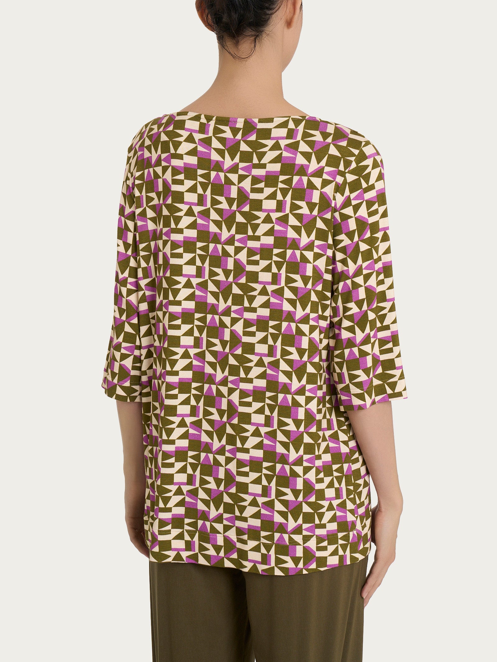 Ragno Viscosa Summer maglia barchetta fantasia viola Cattleya
