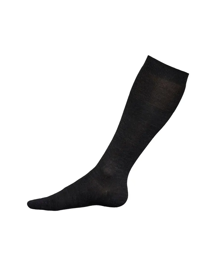 Ragno calza sottoginocchio uomo lana merino antracite caldo