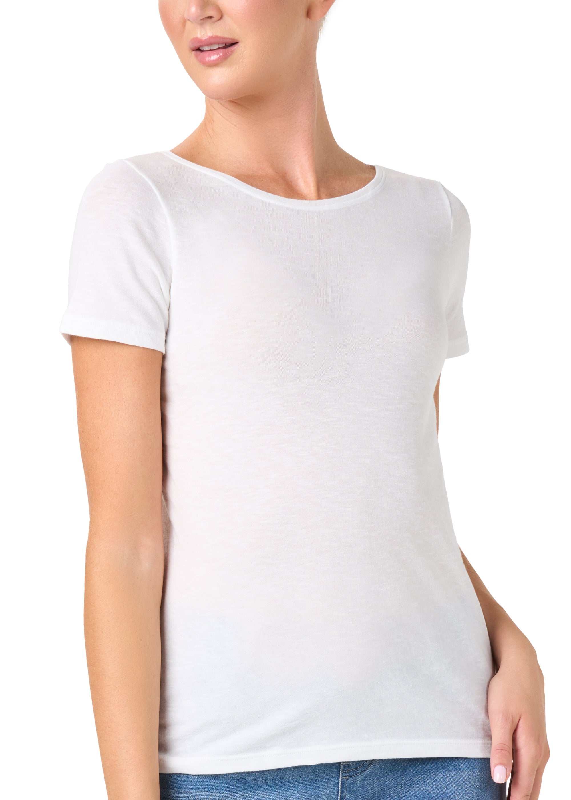 Philippe Matignon T-Shirt Leger Scollo Barchetta Maglia Lino e Cotone