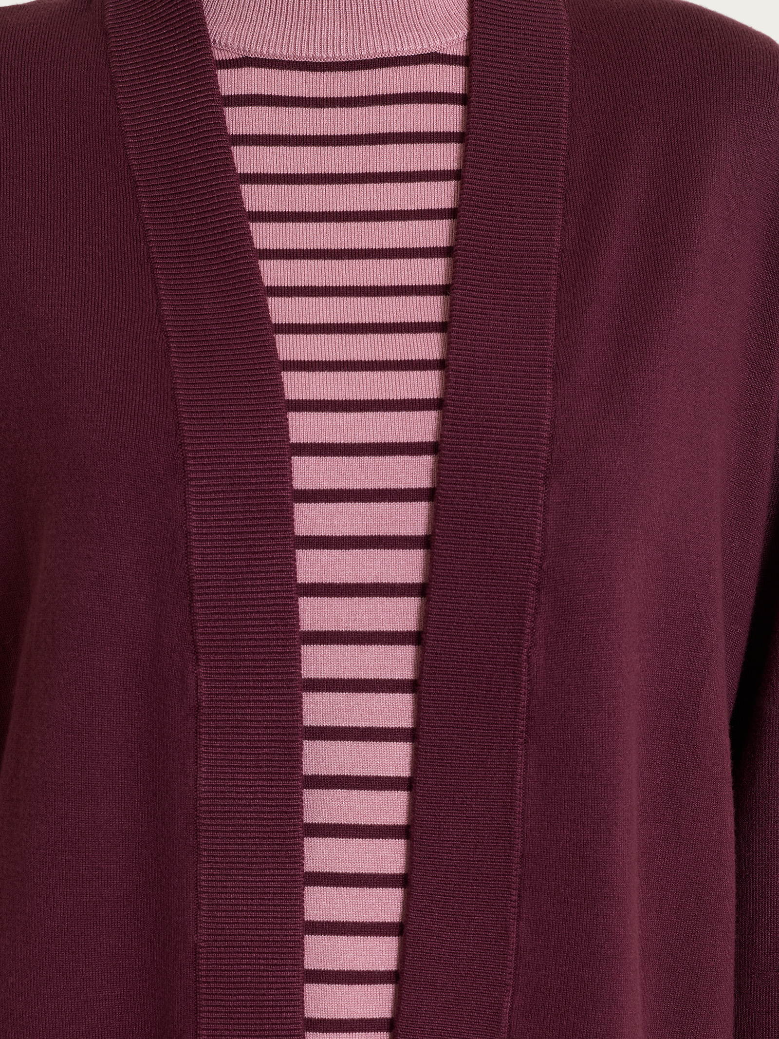 Ragno Four Seasons cardigan corto viola vestibilità regular