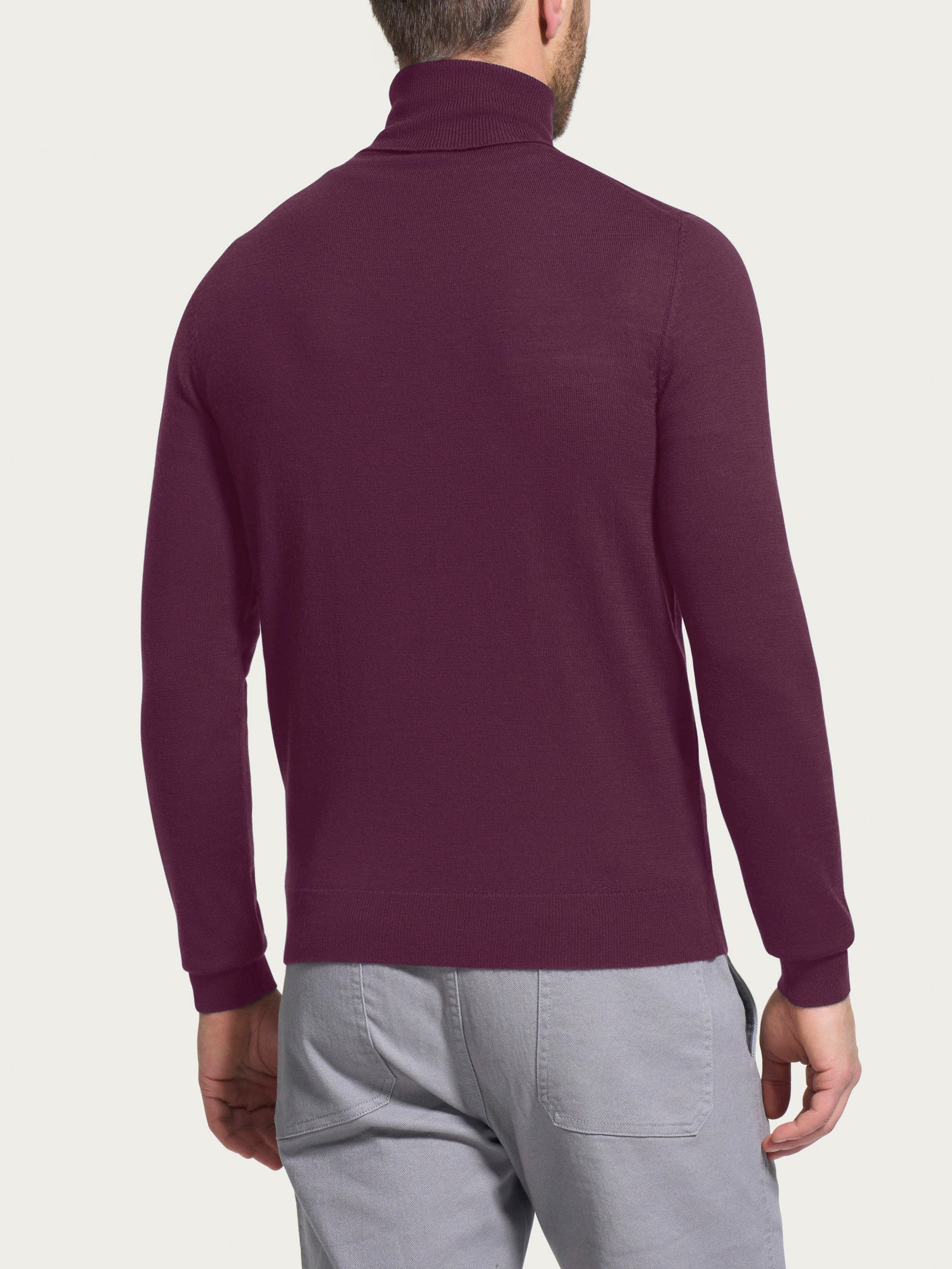 Ragno Merino Soft Dolcevita Uomo Fig in Pura Lana