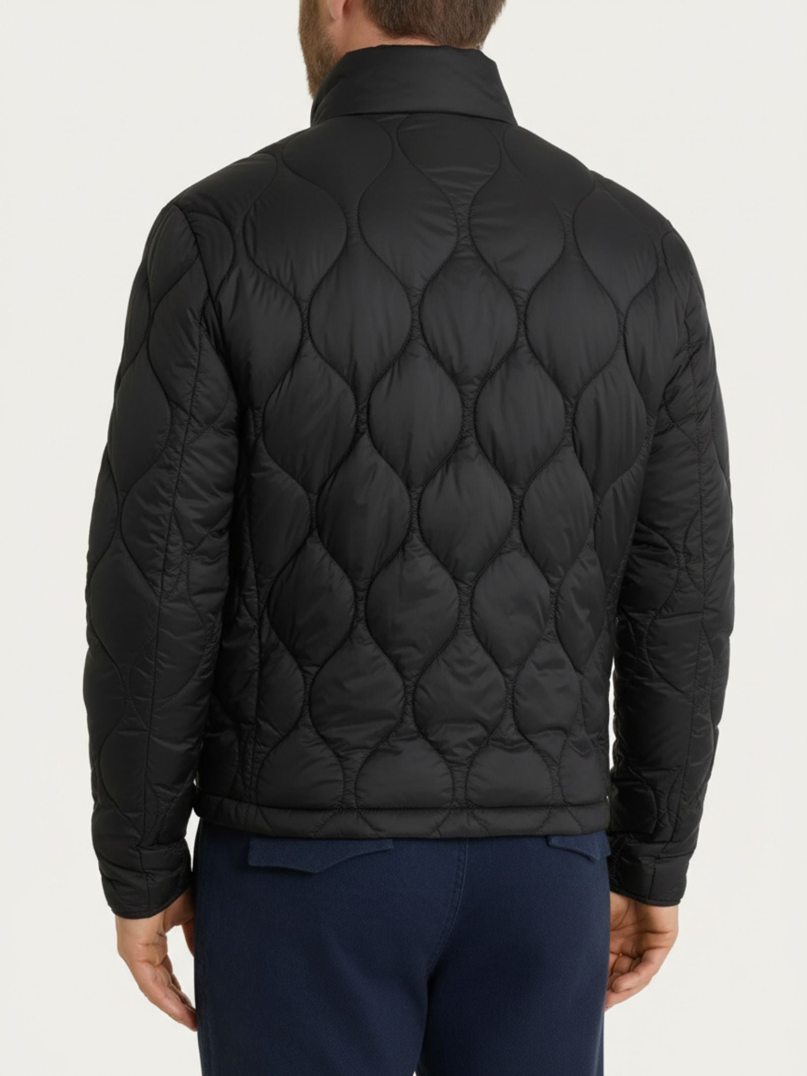 Ragno piumino puffer Onion Quilt nero uomo regular