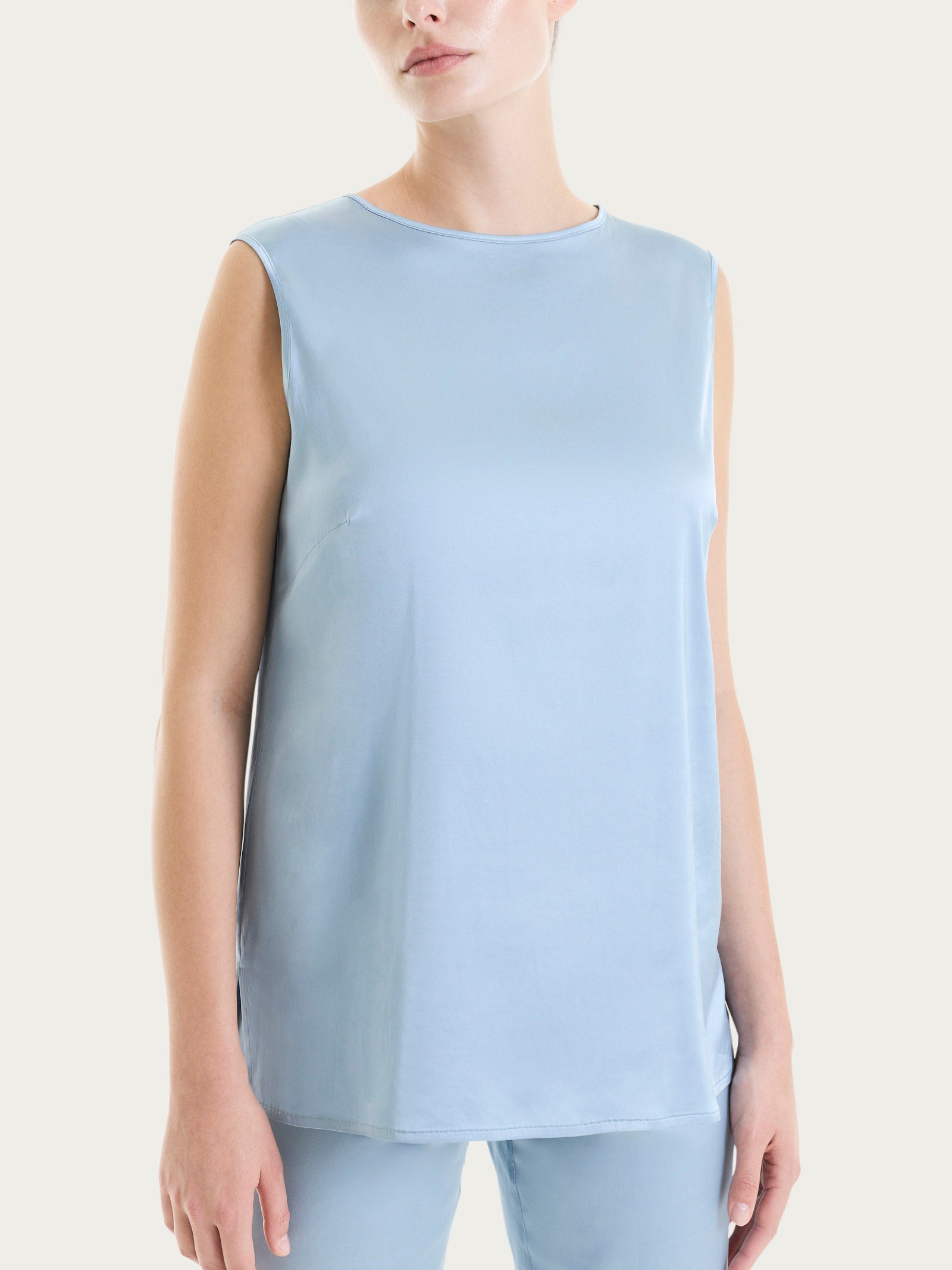 Ragno Viscosa Top spalla larga Dusty Blue soft