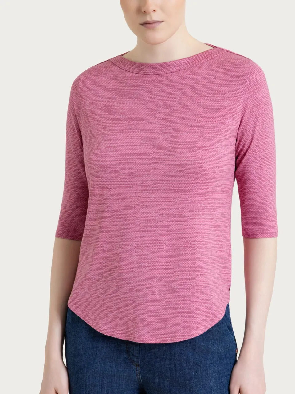 Ragno Barchetta maglietta viscosa crêpe rosa cashmere rose