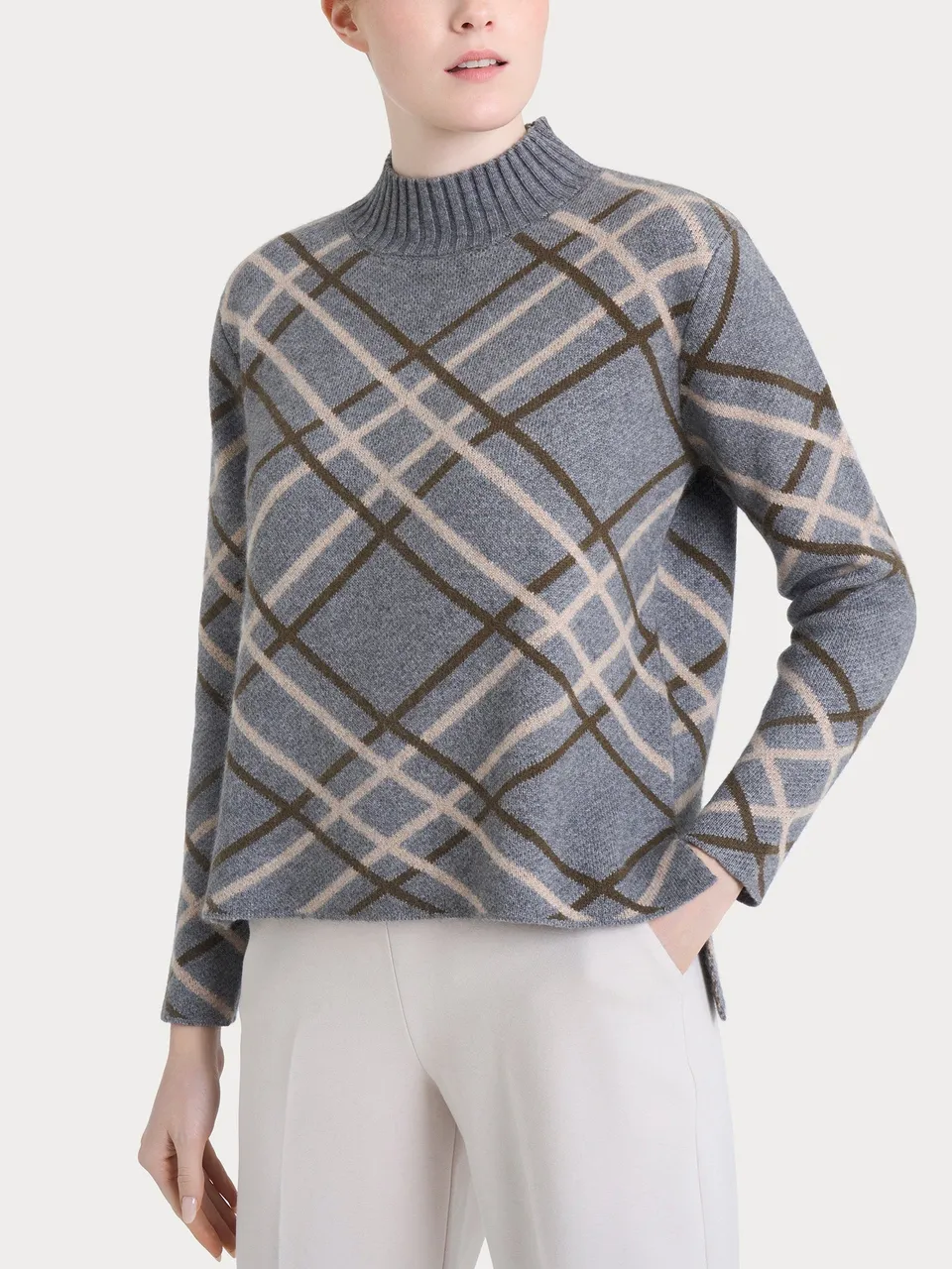 Ragno Natural Soft Lupetto Check maglia Ferro Mel calda
