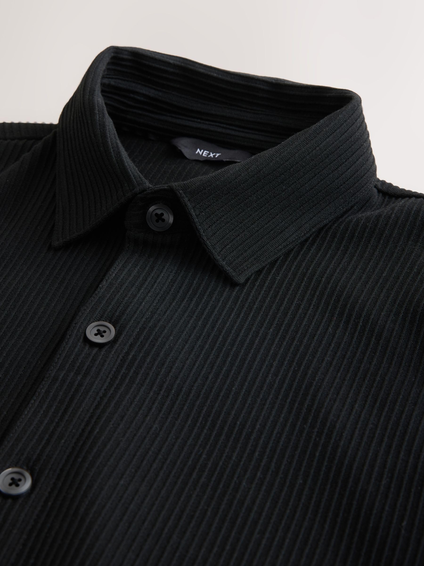 Next N. Premium camicia jersey uomo maniche corte testurizzata