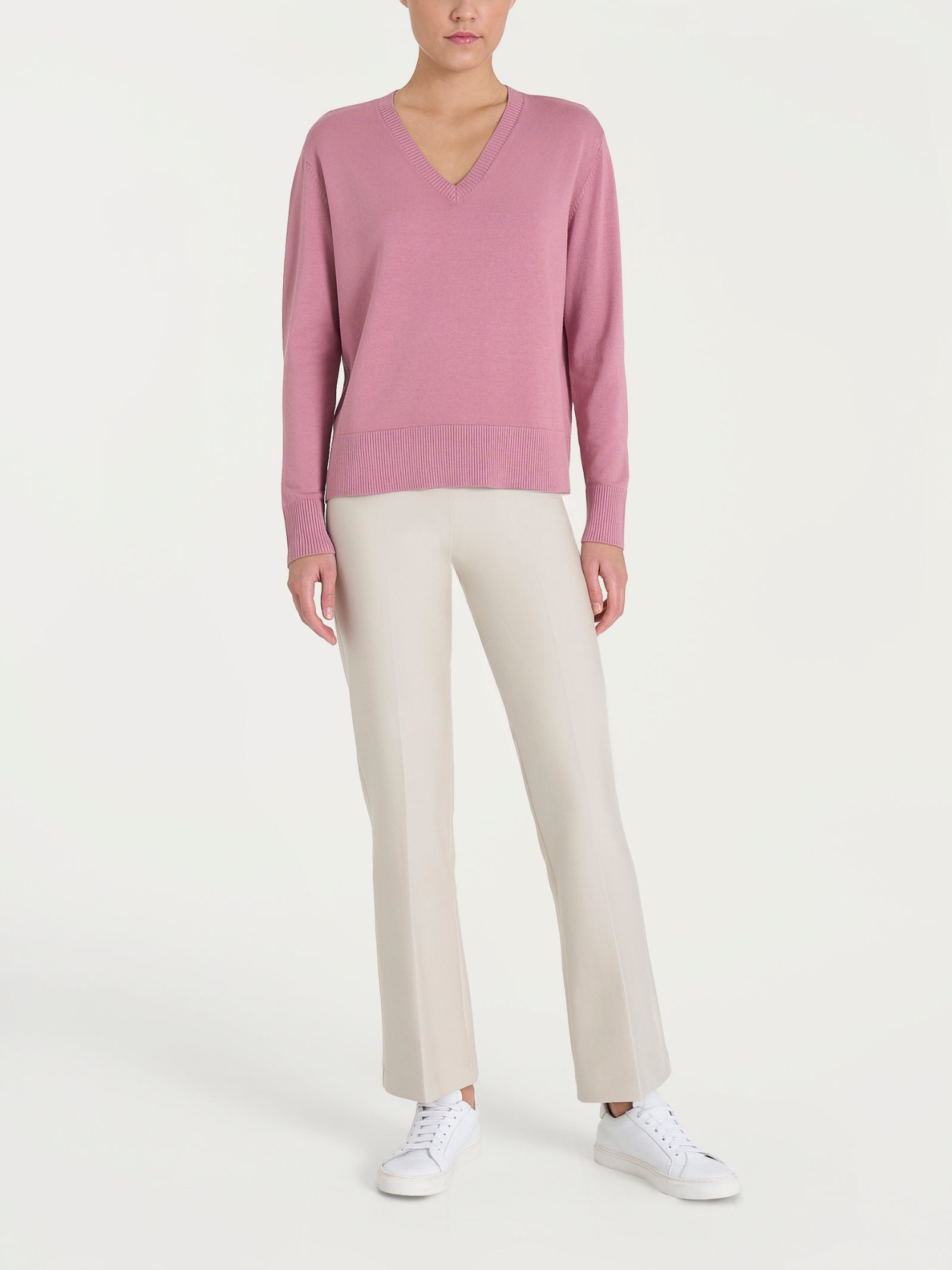 Ragno Four Seasons maglia scollo a V Lilas viscosa