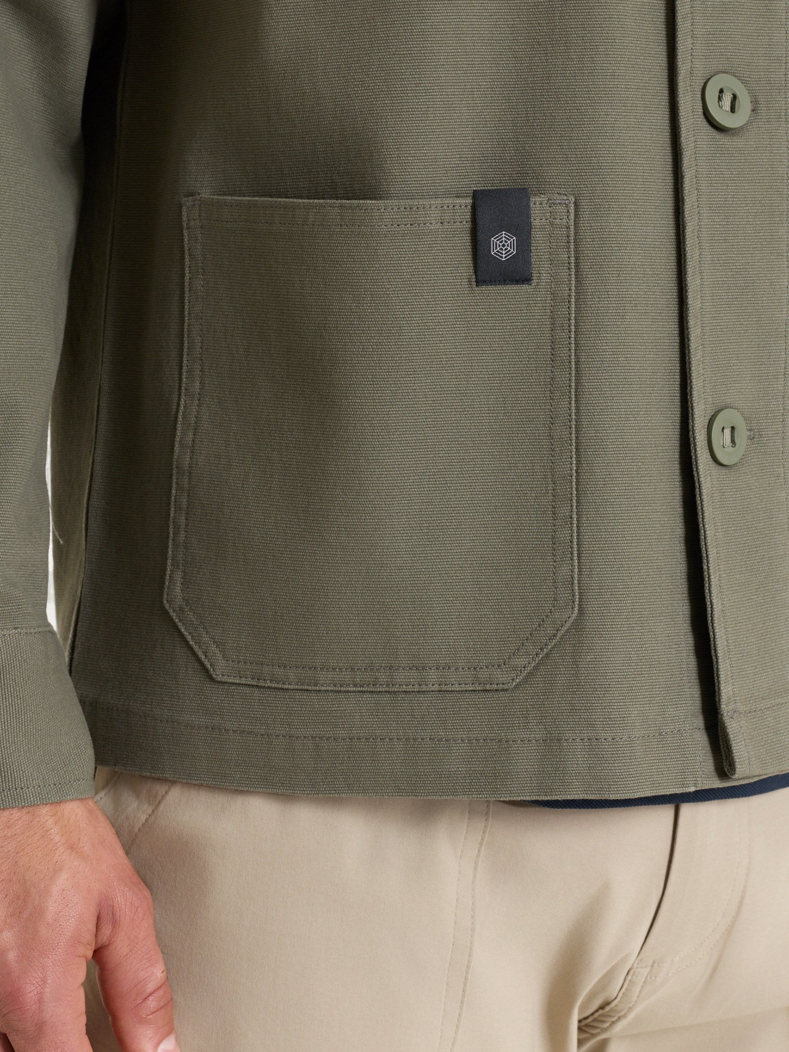 Ragno Compact Giacca Utility Corta Seagrass canvas uomo