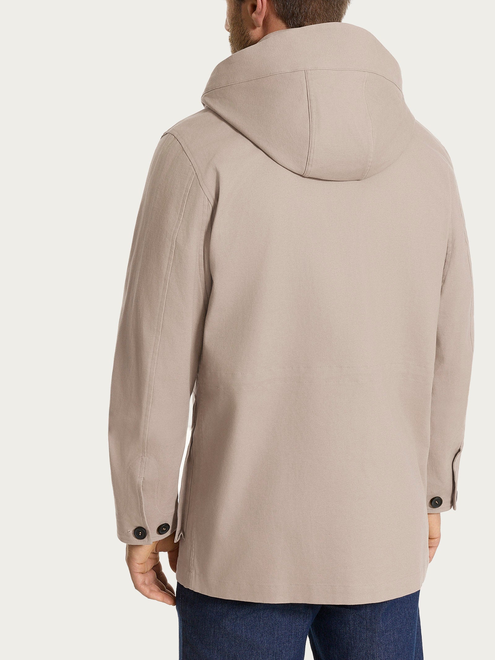 Ragno Canvas Stretch Cappotto con cappuccio String uomo