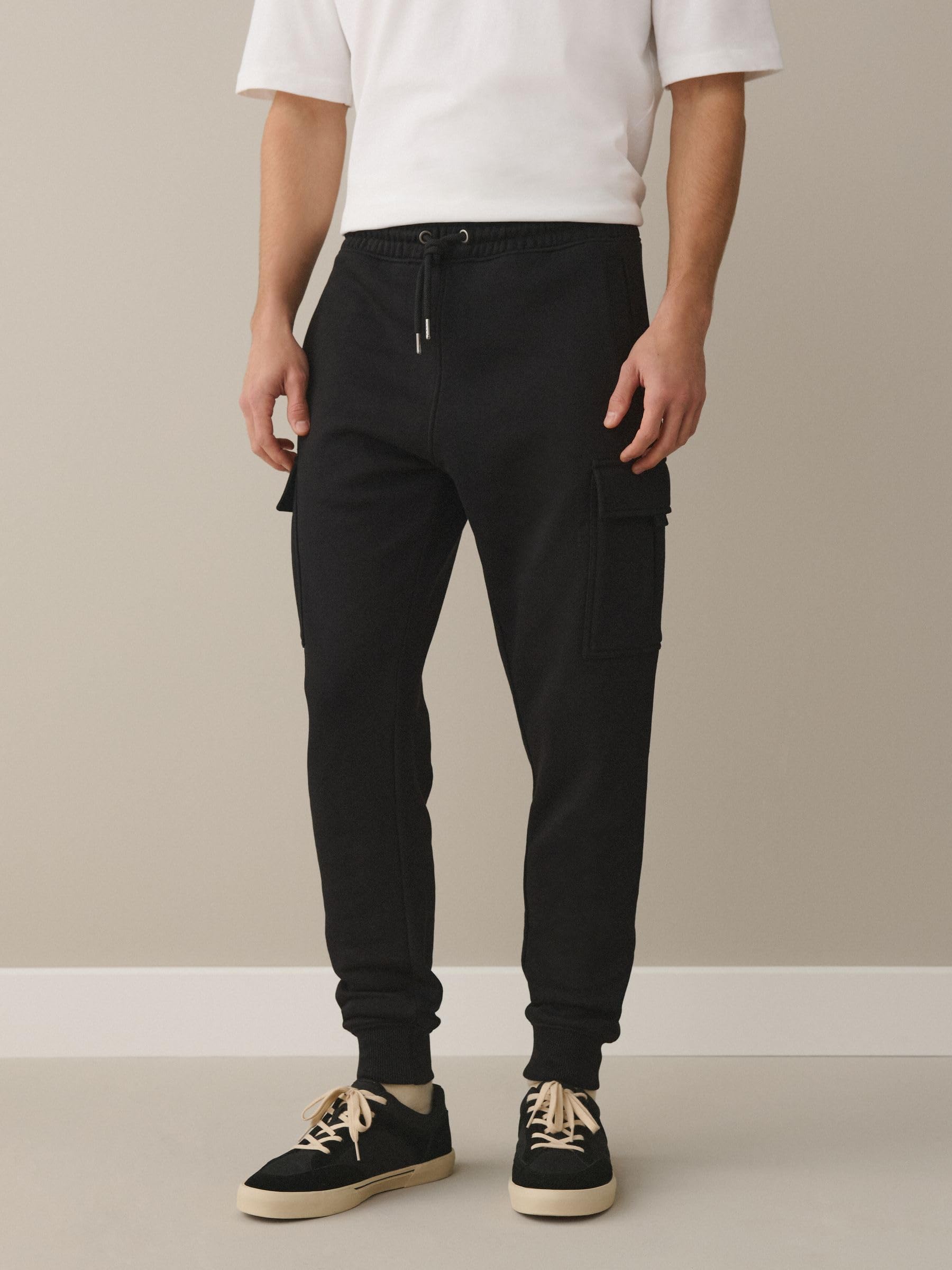 Next pantaloni cargo jogging uomo pesanti spazzolati taglia S