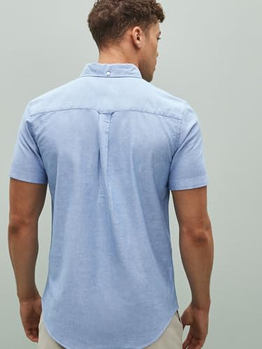 Next Oxford camicia uomo maniche corte in cotone