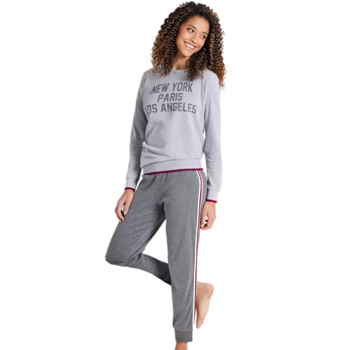 Lady C Pigiama Donna XL Punto Milano Cotone Garzato Invernale