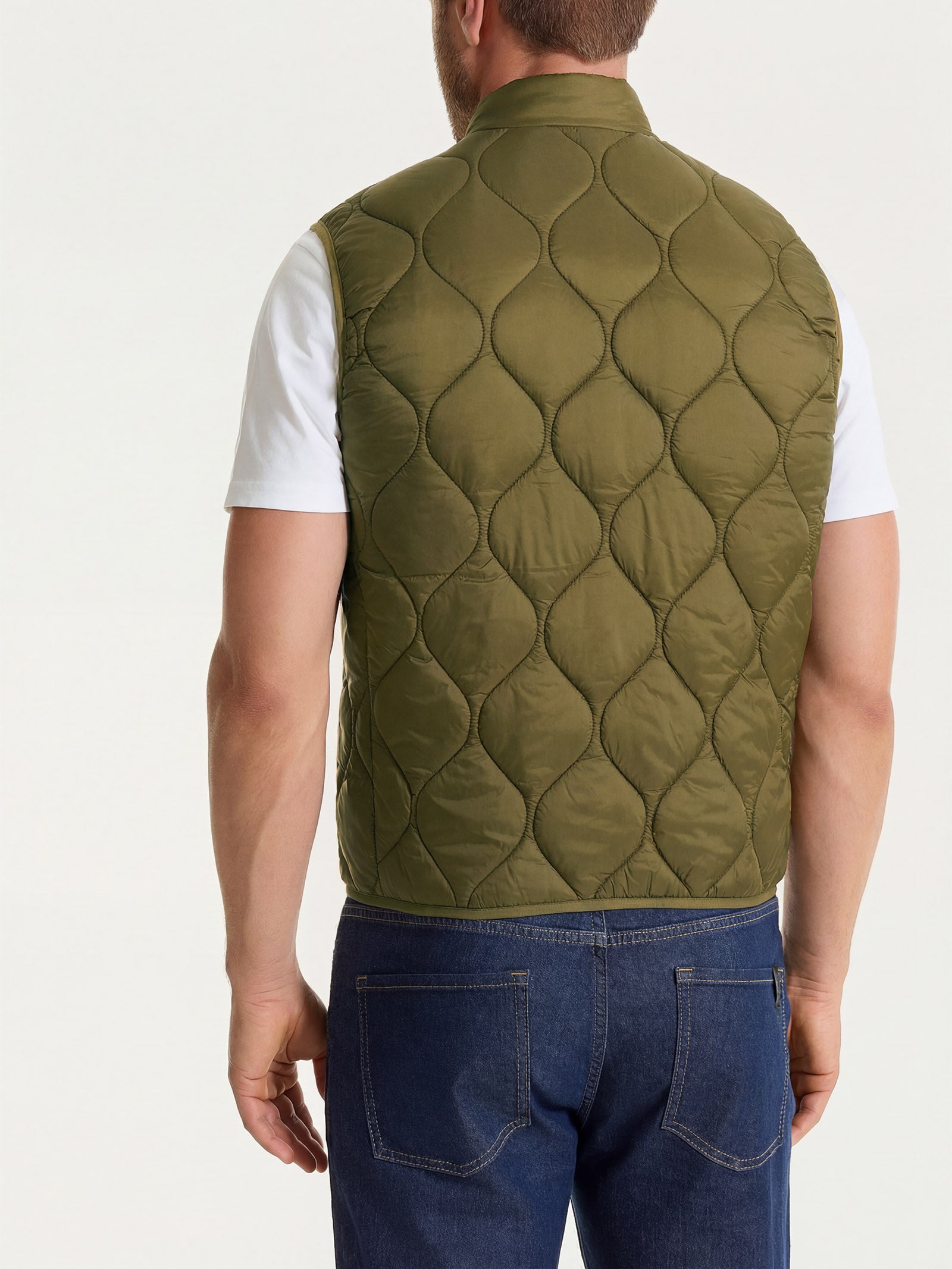 Ragno Onion Quilt Piumino Smanicato Uomo Verde Oliva Leggero