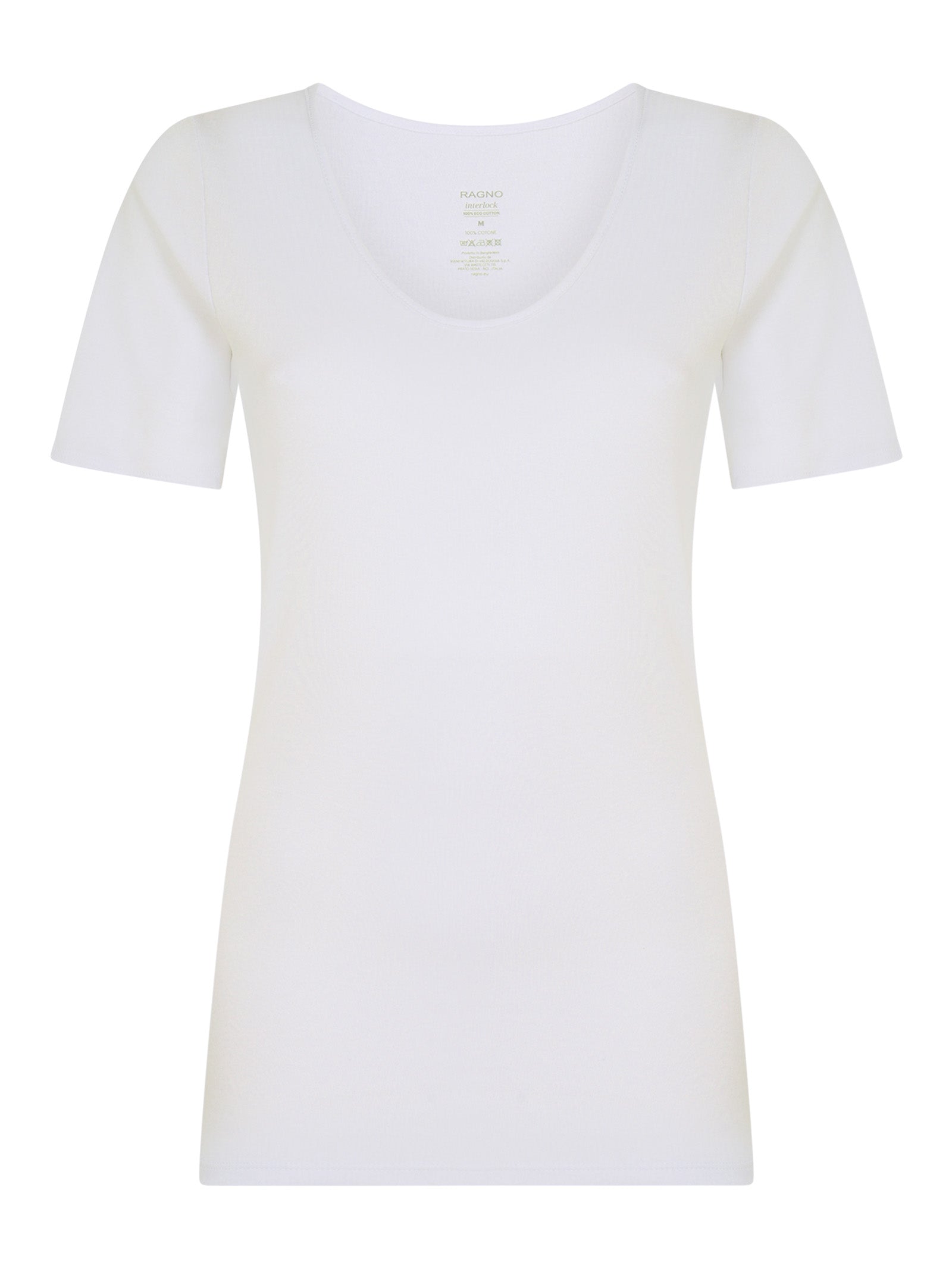 Ragno Caldo Cotone Maglietta scollo V White puro cotone