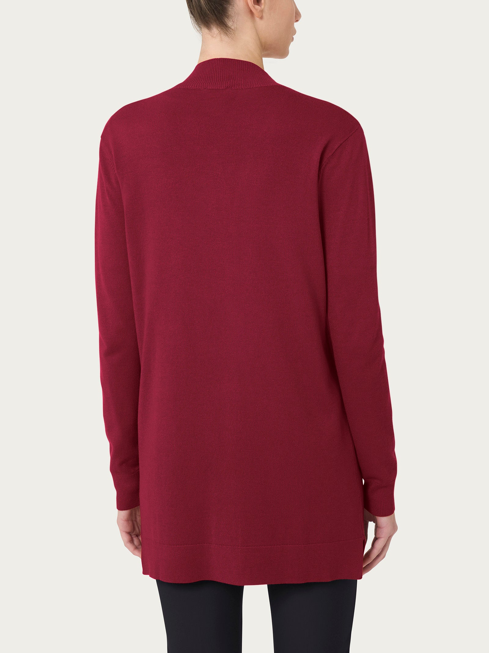 Ragno Four Seasons cardigan bottoni Tibetan Red viscosa