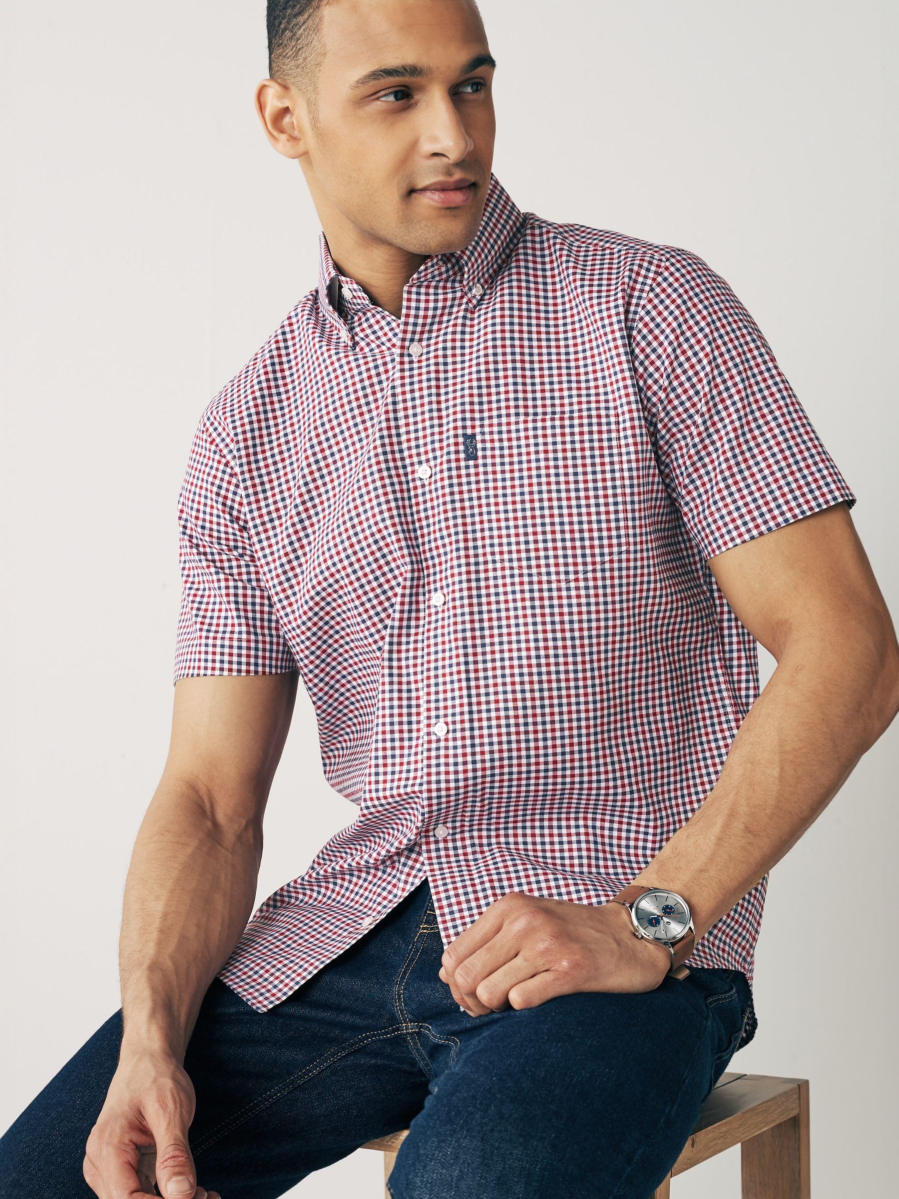 Geo Next camicia uomo oxford maniche corte regular fit