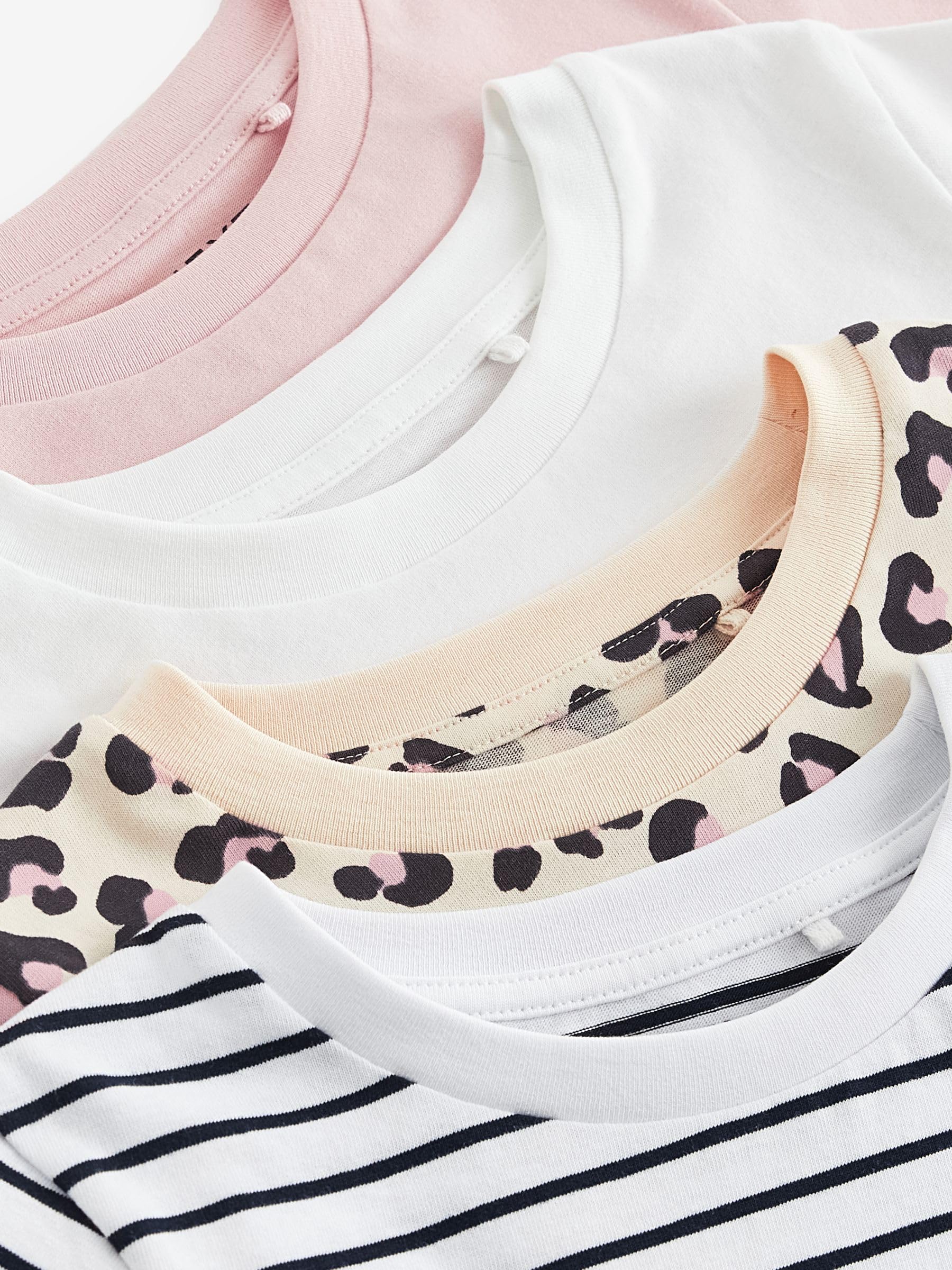 Next 4 t-shirt bambina rosa fantasia cotone