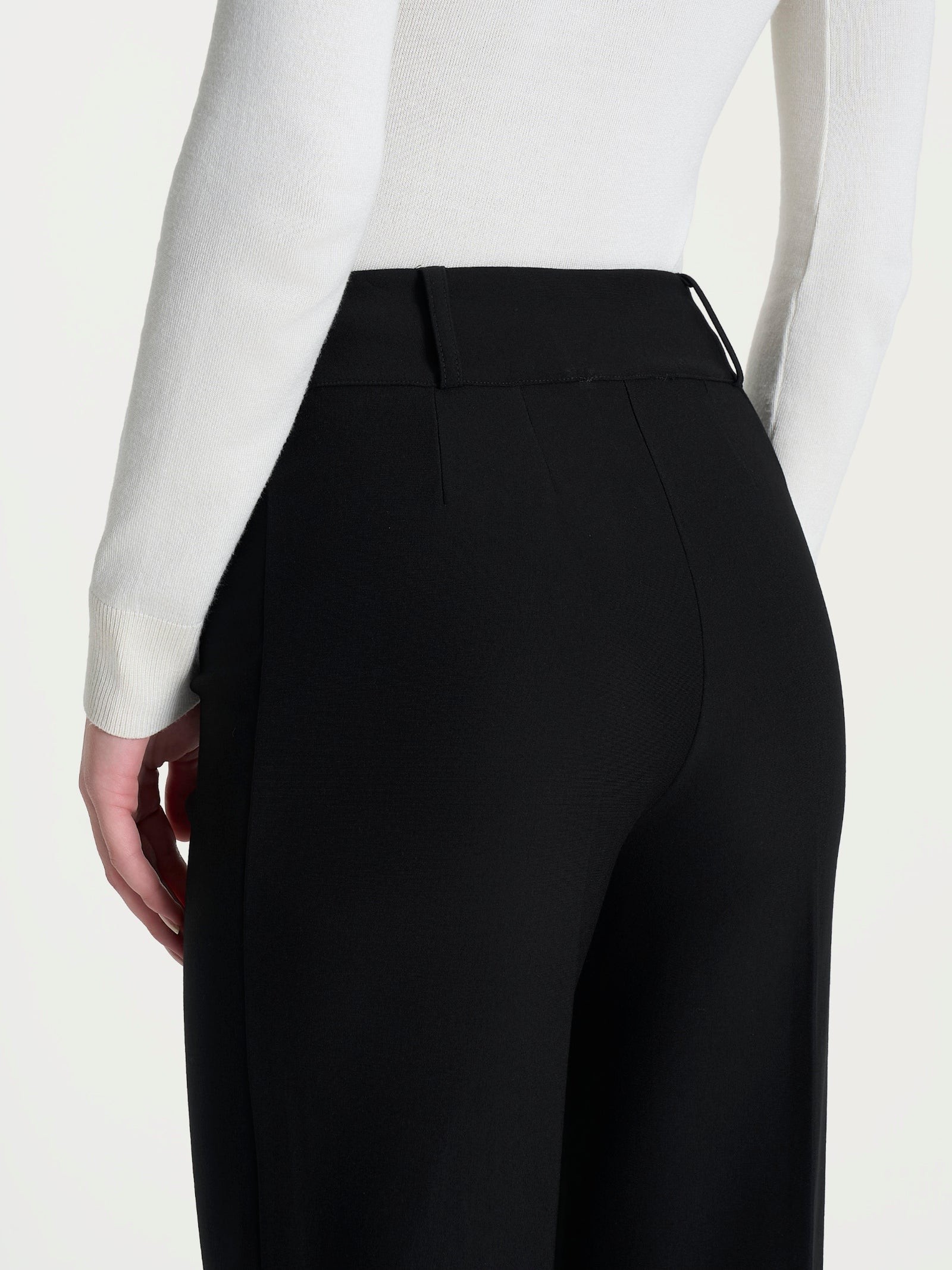 Ragno Compact Pantalone a Carota Nero vestibilità tapered