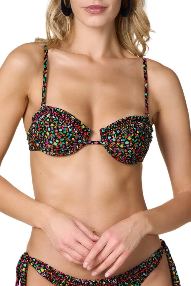 Goldenpoint Wonderland balconette imbottito top bikini floreale