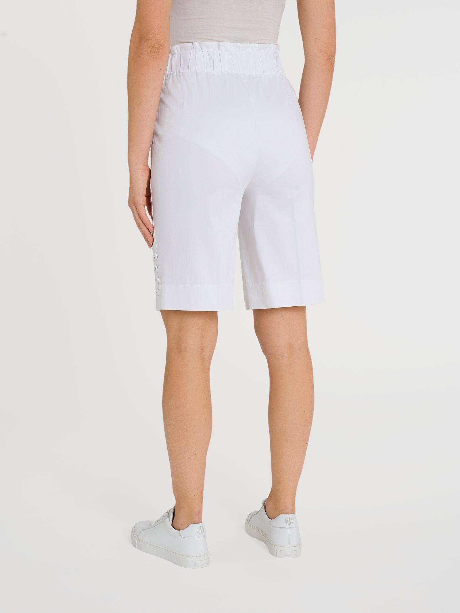 Ragno Satin Power Bermuda con Tasche Bianco in Cotone