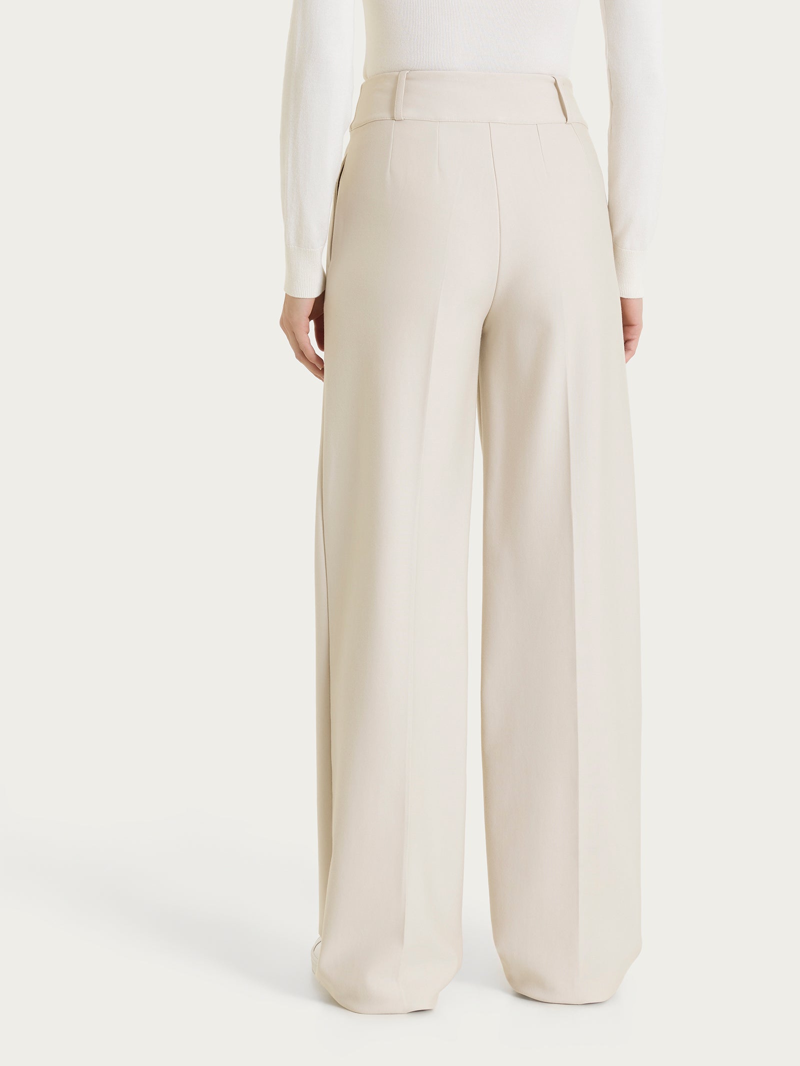 Ragno Compact pantalone ampio Champignon wide leg