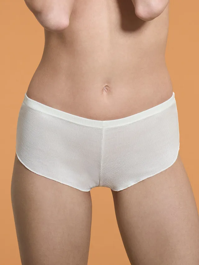 Ragno Lana Seta culotte costina lana seta B.co Lana
