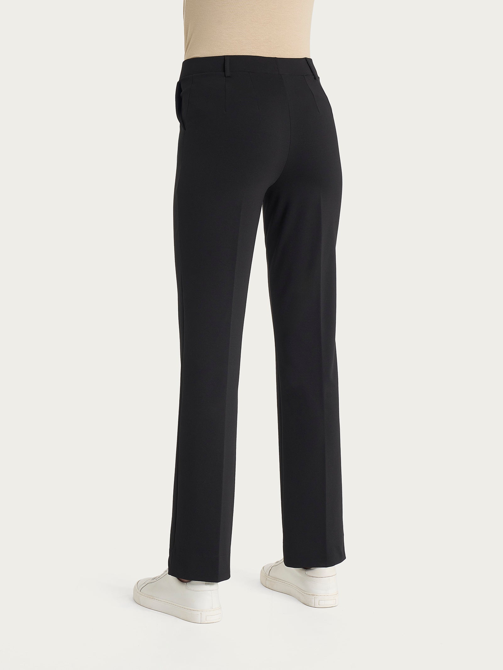 Ragno Pantalone Dritto Tasche Donna Nero Compact Light