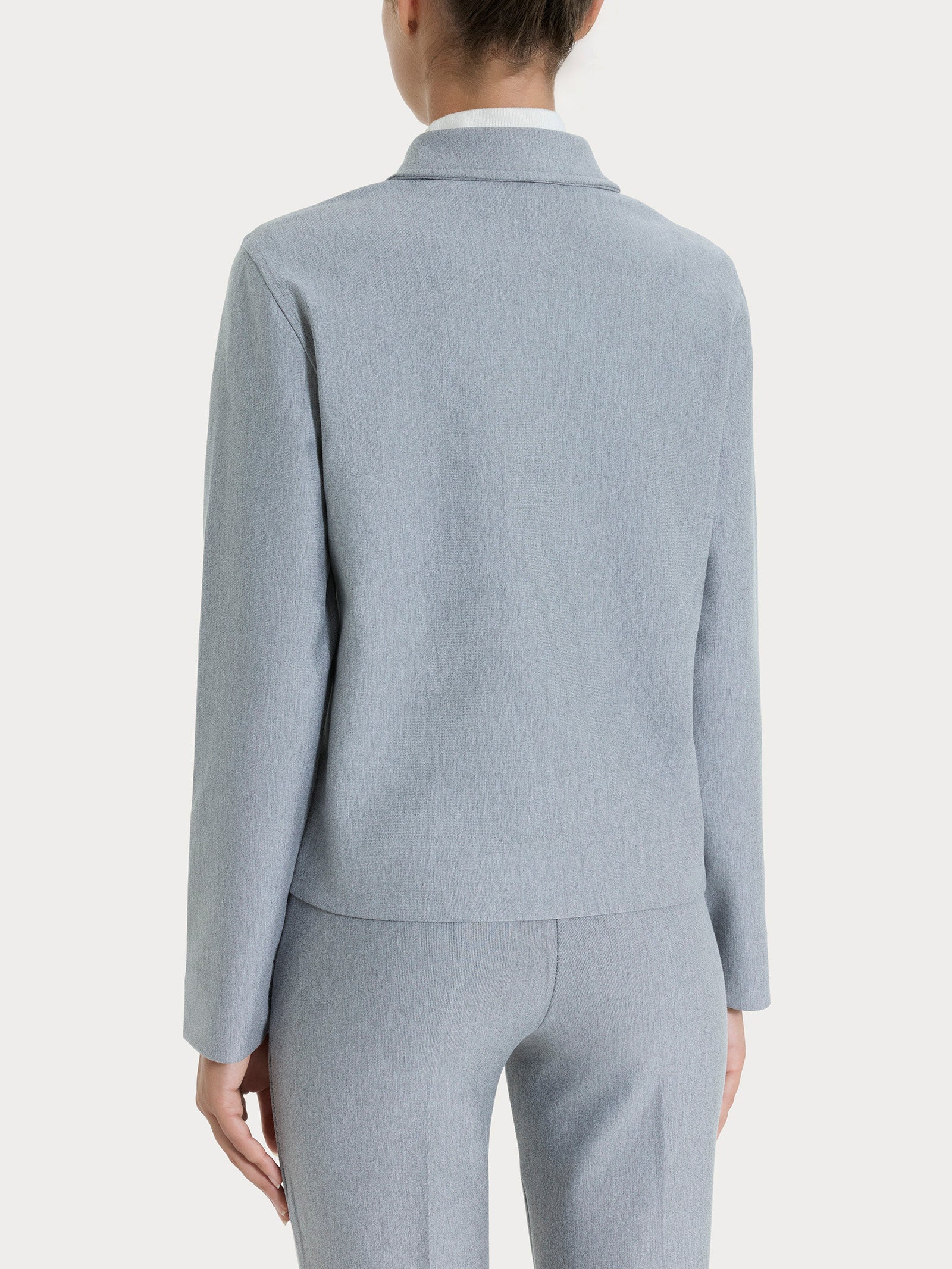 Ragno Compact Giacca Shacket Grigio Mel. Manica Lunga