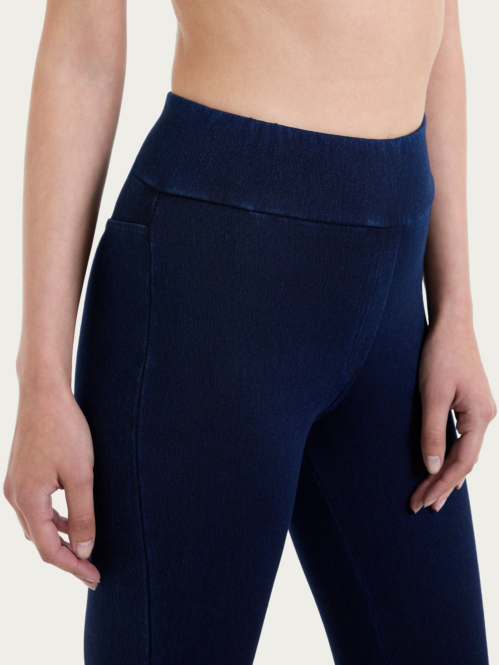 Ragno beYOUtiful leggings capri bleu in maglia denim