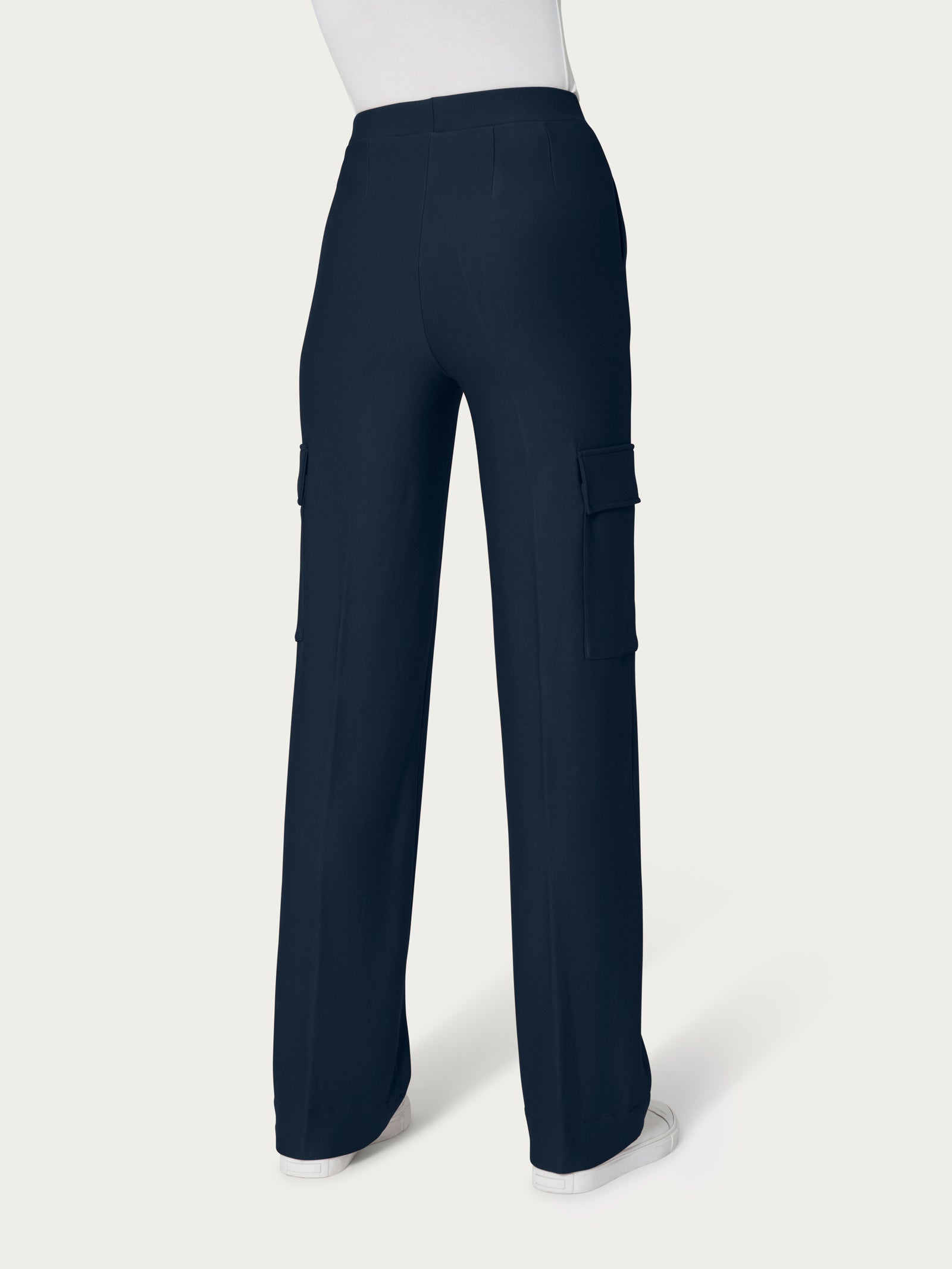 Ragno Relaxed Wardrobe The Wide Leg pantalone cargo Bleu