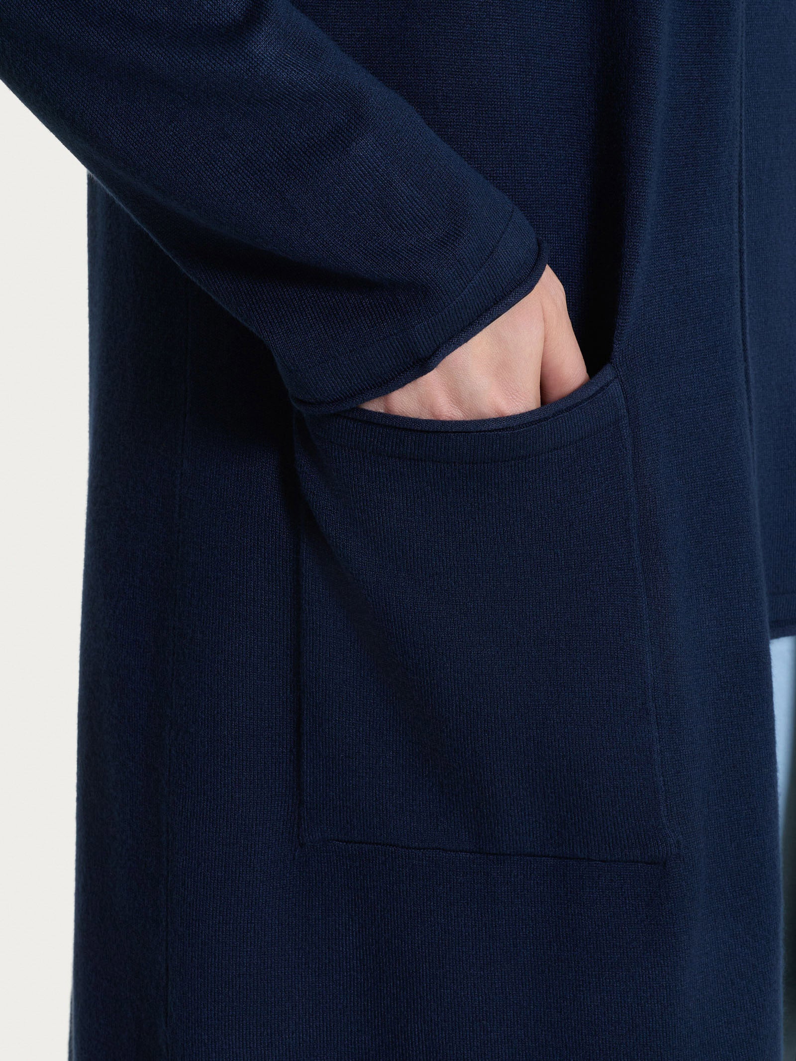 Ragno Summertime Cardigan Lungo Aperto Bleu Viscosa