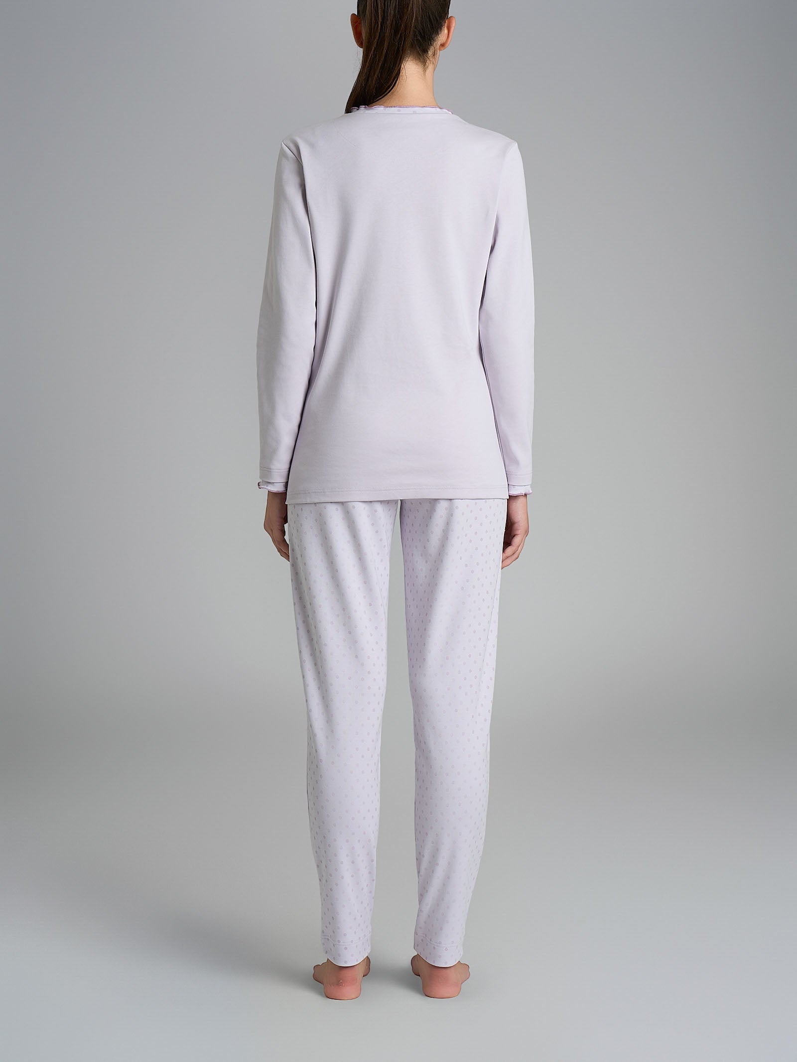 Ragno Sweet Emotion pigiama serafino Lavender Blue cotone