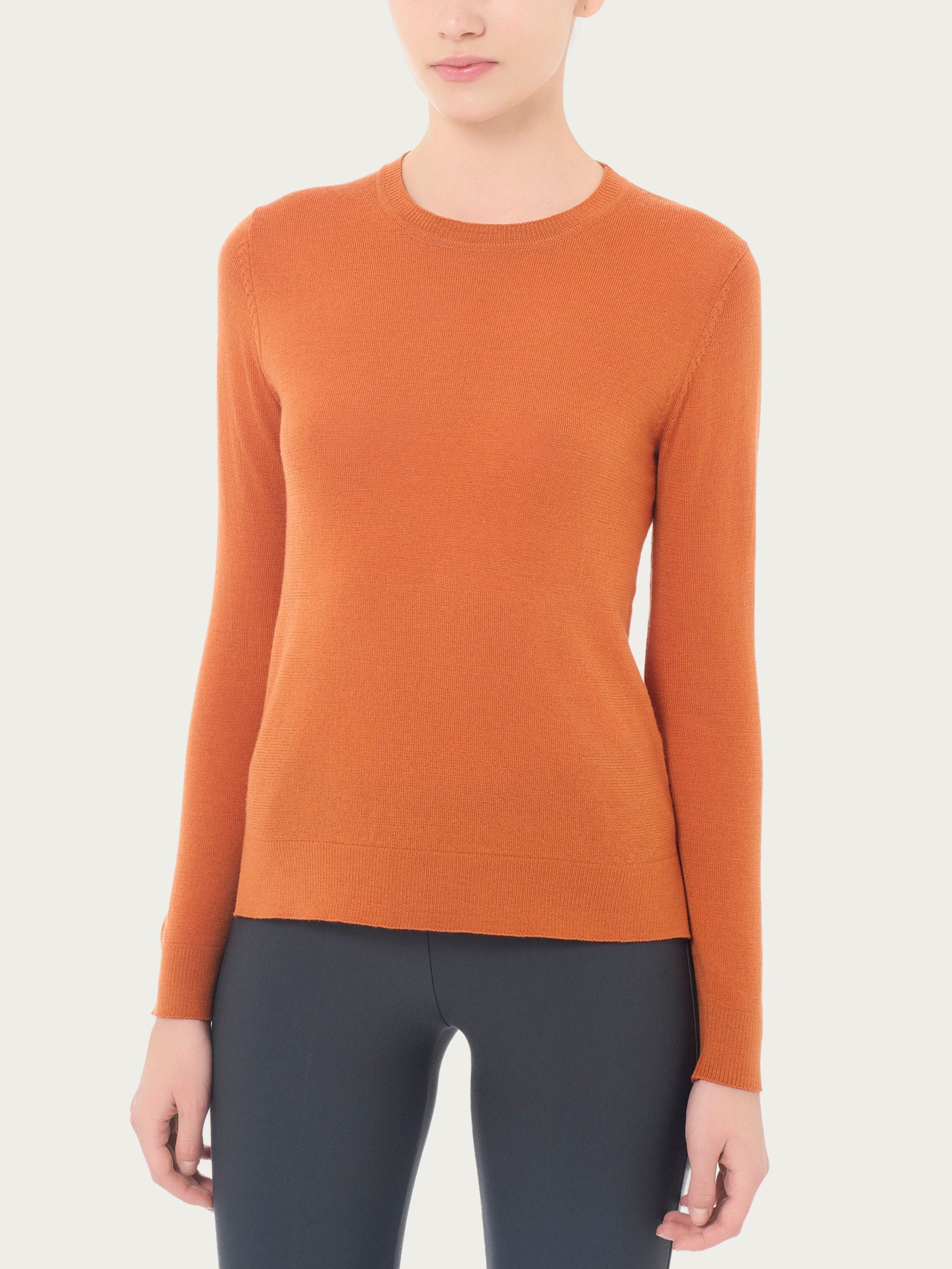 Ragno Merino Soft Girocollo Maglia Donna Rust Lana
