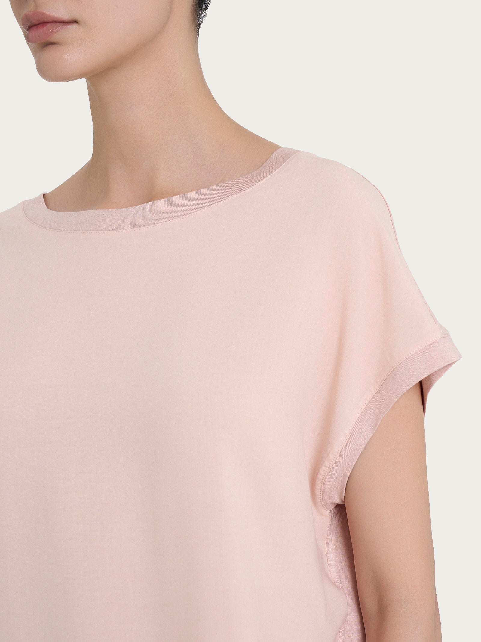 Ragno Viscosa Summer maglietta kimono manica corta Cameo Rose