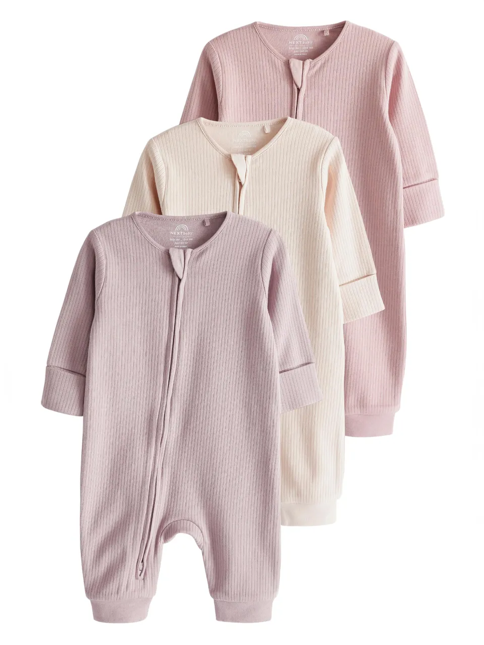 Next 3 tutine neonata cotone 92-98 con zip