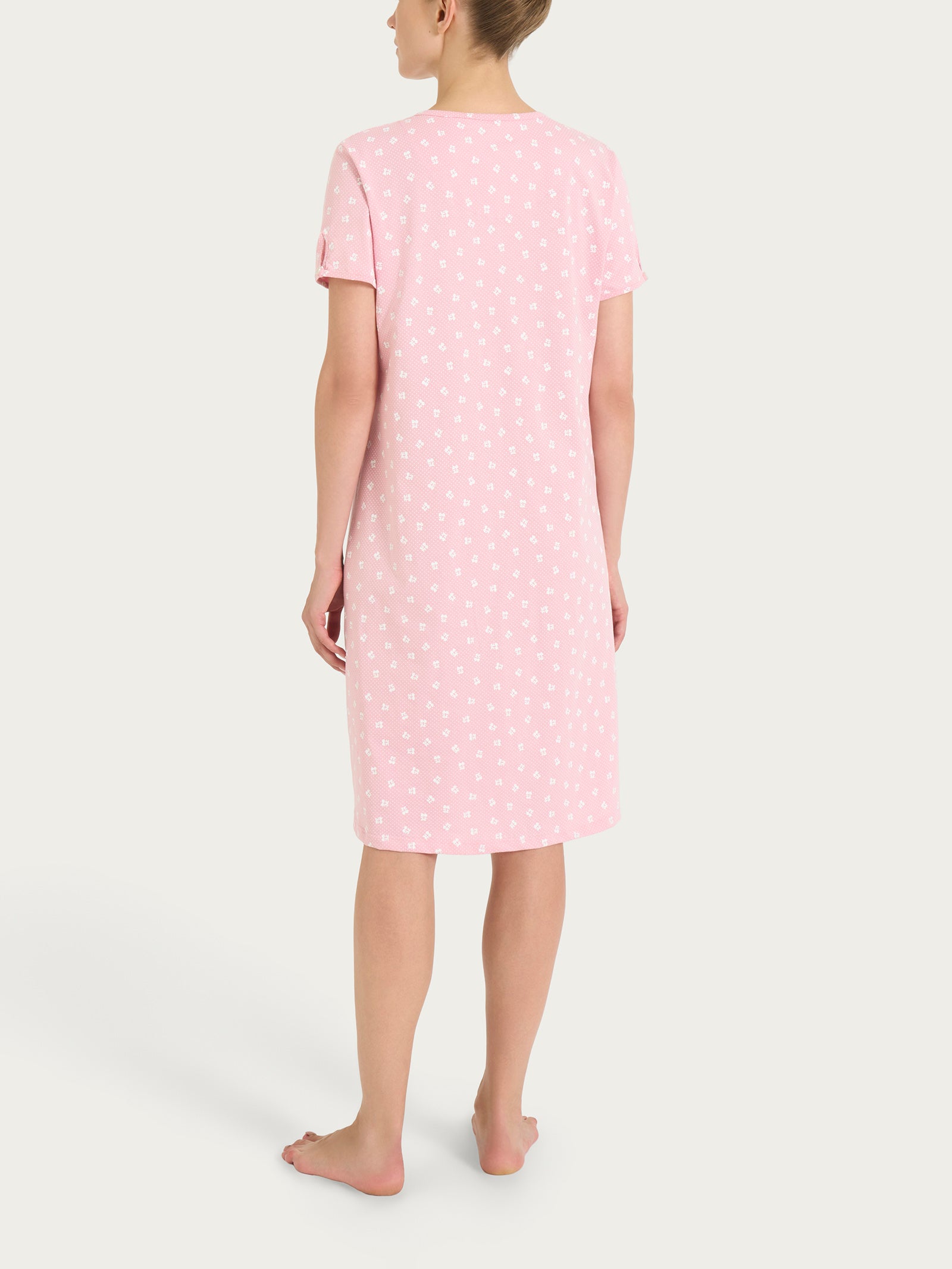 Ragno Jersey di Cotone Camicia da notte cameo pink cotone
