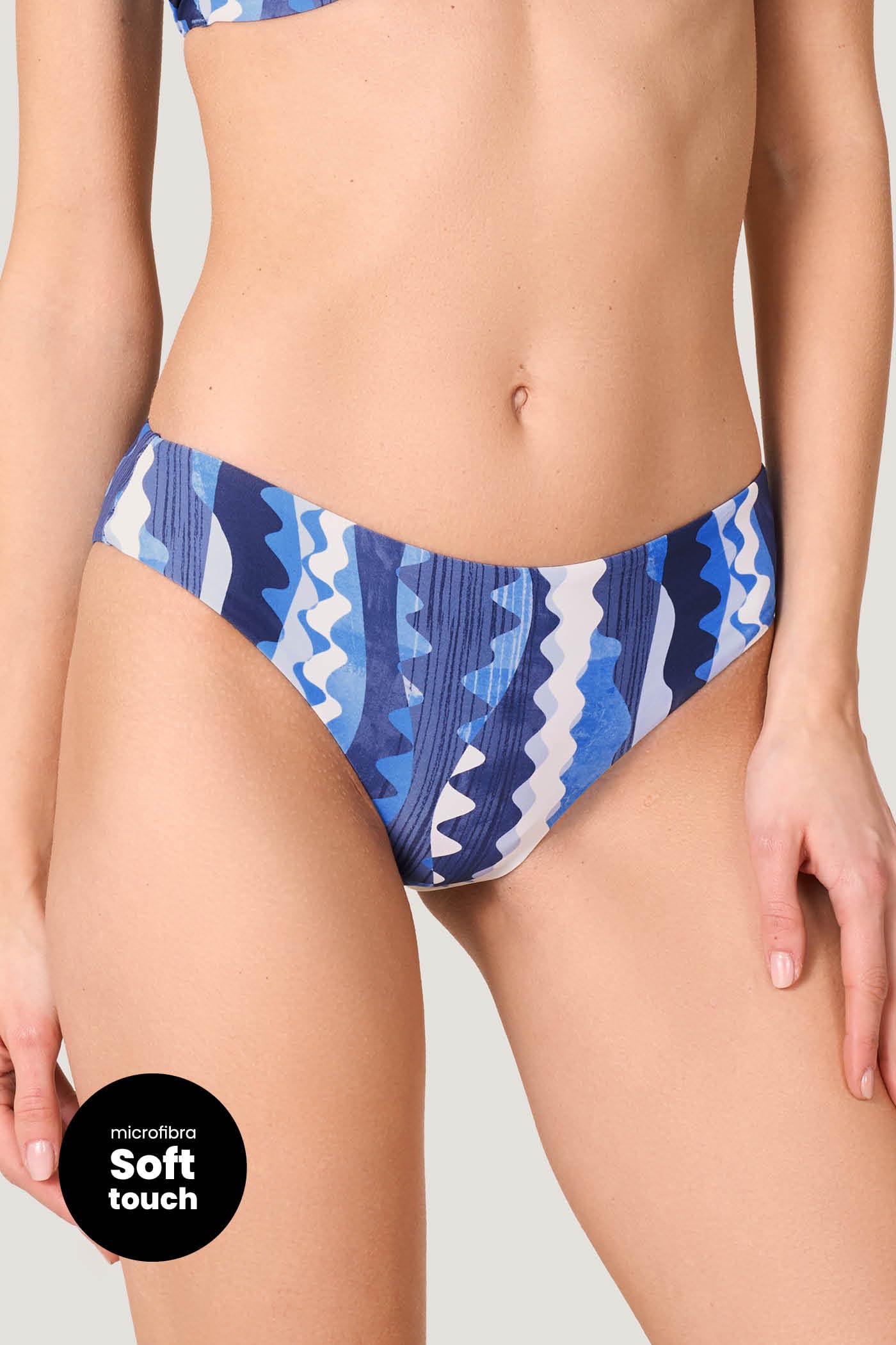 Goldenpoint Sea Symphony slip bikini fianco basso fantasia geometrica