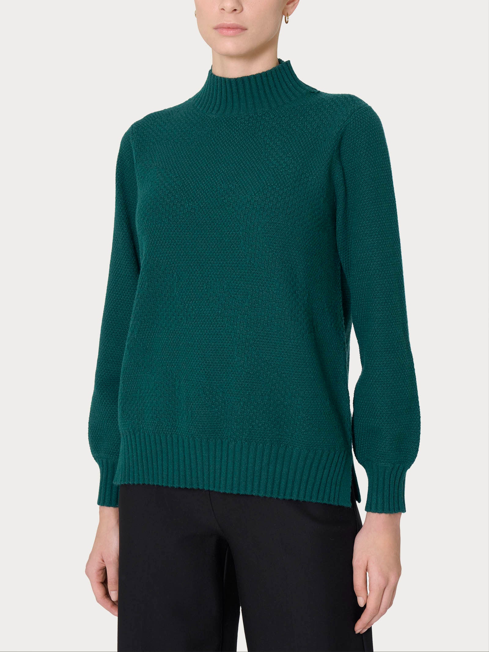 Ragno Lupetto Punto Riso Maglia Viscosa Rain Forest