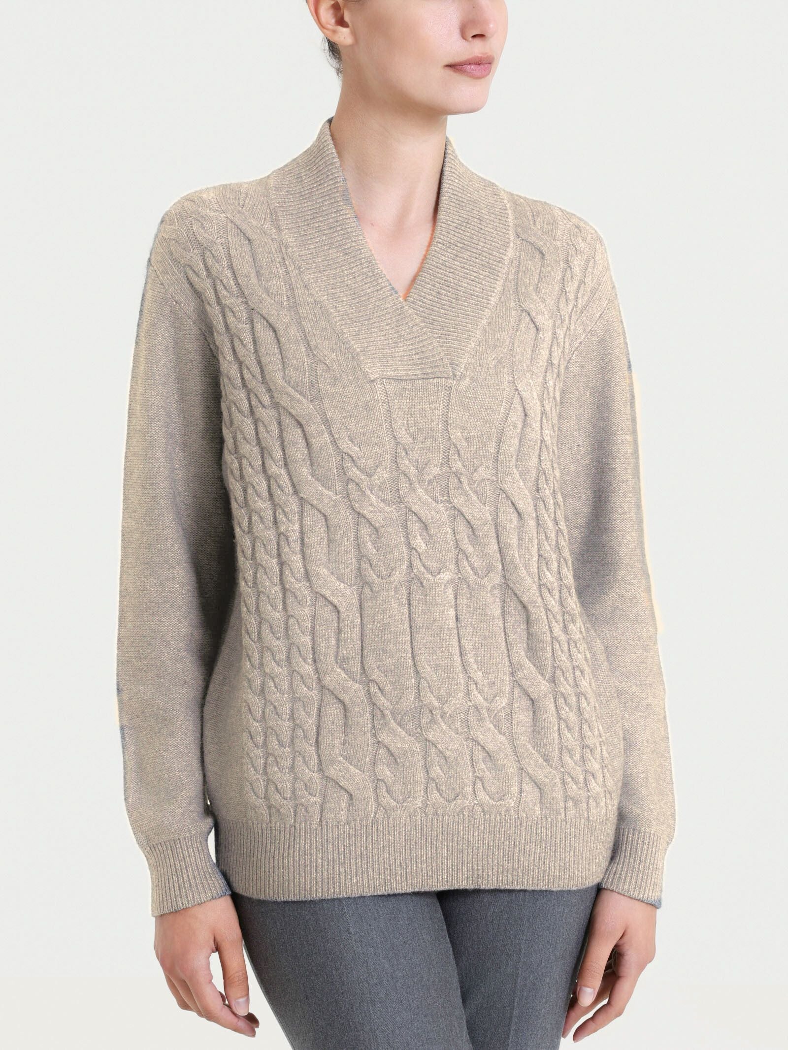 Ragno Natural Soft maglia donna Zenzero Mel. scollo V