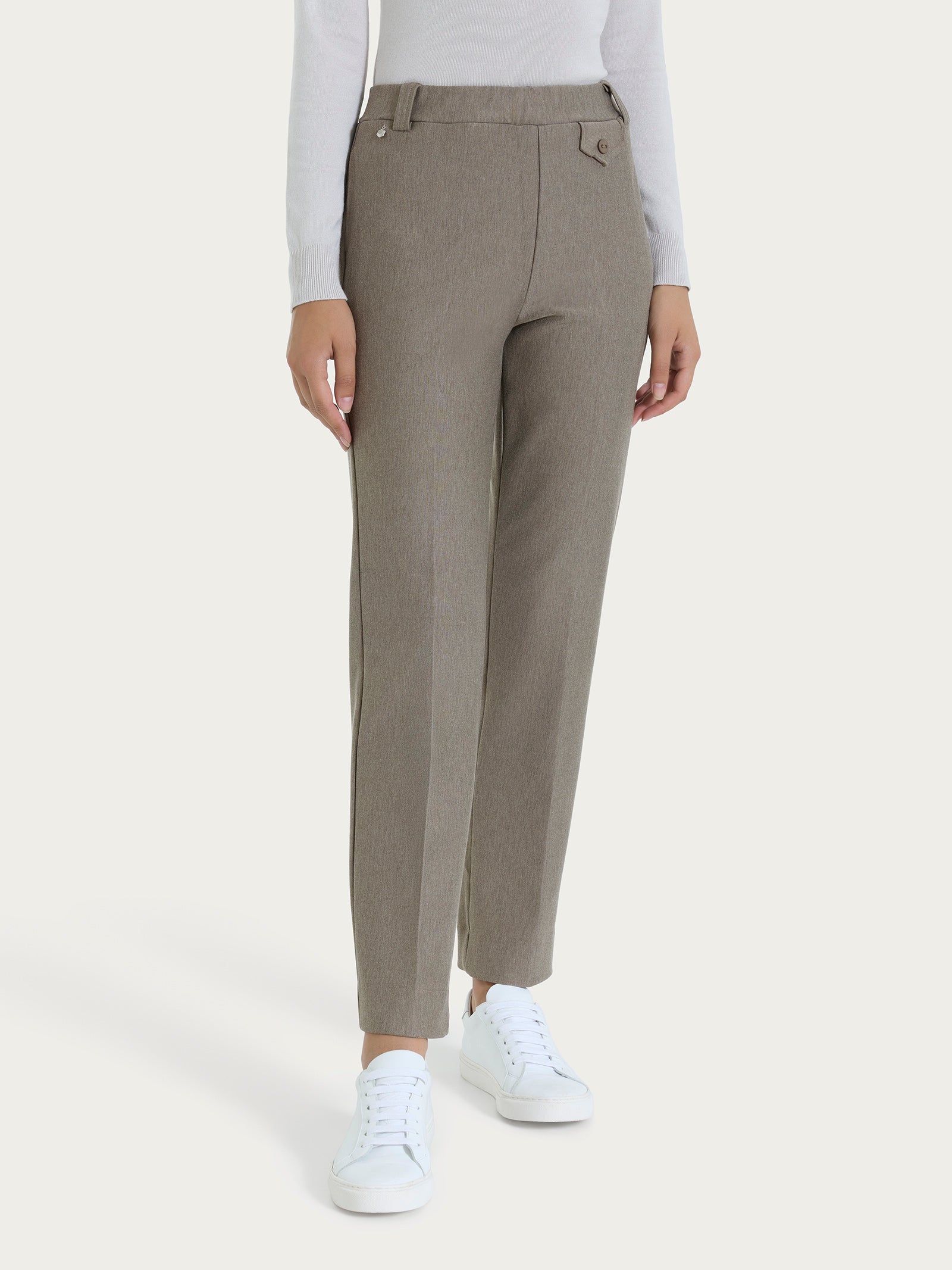 Ragno Compact pantalone straight leg Glace' viscosa