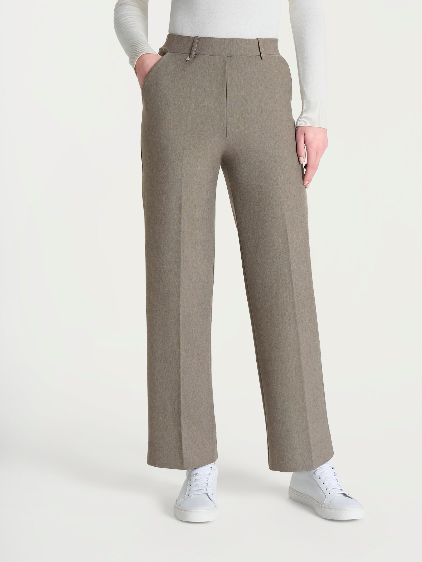 Ragno Compact pantalone ampio caviglia grigio