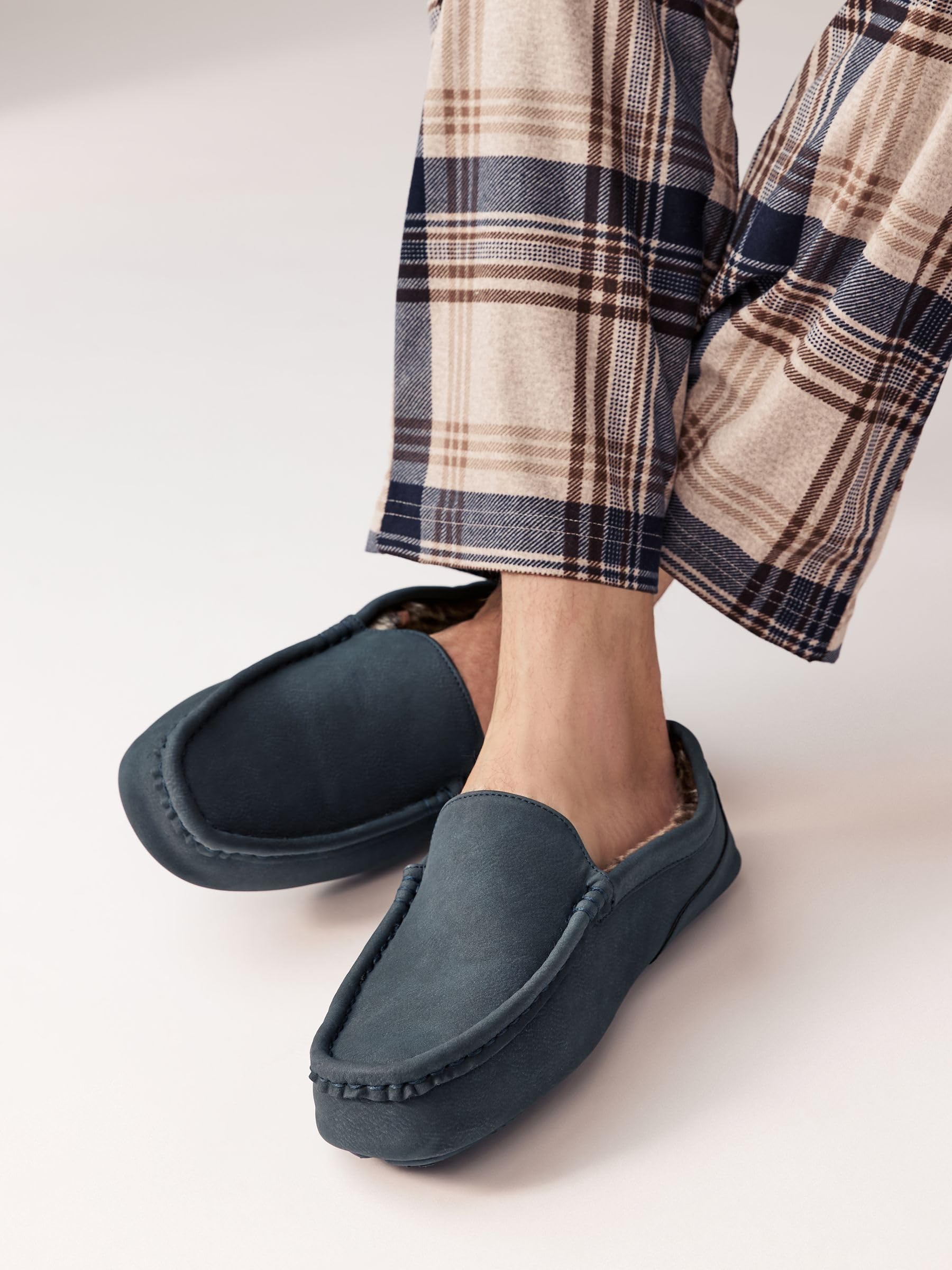 Next pantofole mocassino uomo pelliccia sintetica 47 EU
