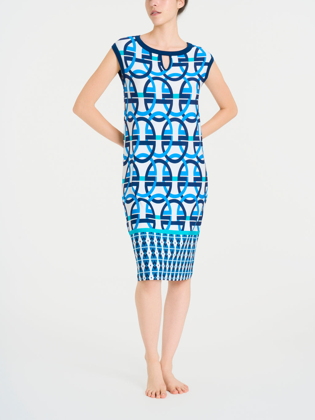 Ragno Summer Abito smanicato viscosa Strong Blue
